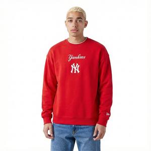 Pro Standard Men's MLB New York Yankees Wingspan Drop Shoulder Fleece Crewneck - Red - RED