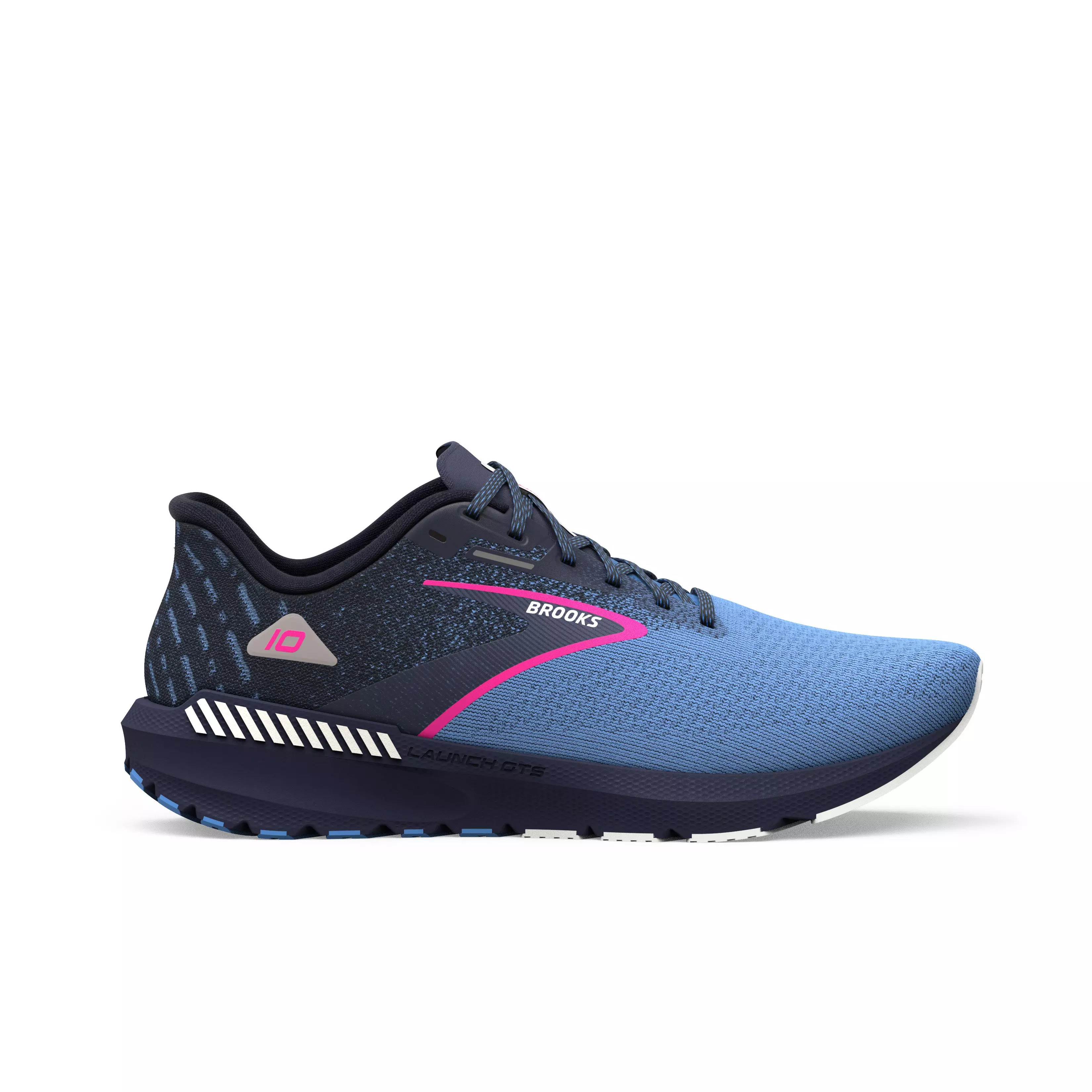Brooks Launch GTS 10 "Peacoat/Marina Blue/Pink Glo" Women's Running Shoe - PEACOAT/BLUE/PINK