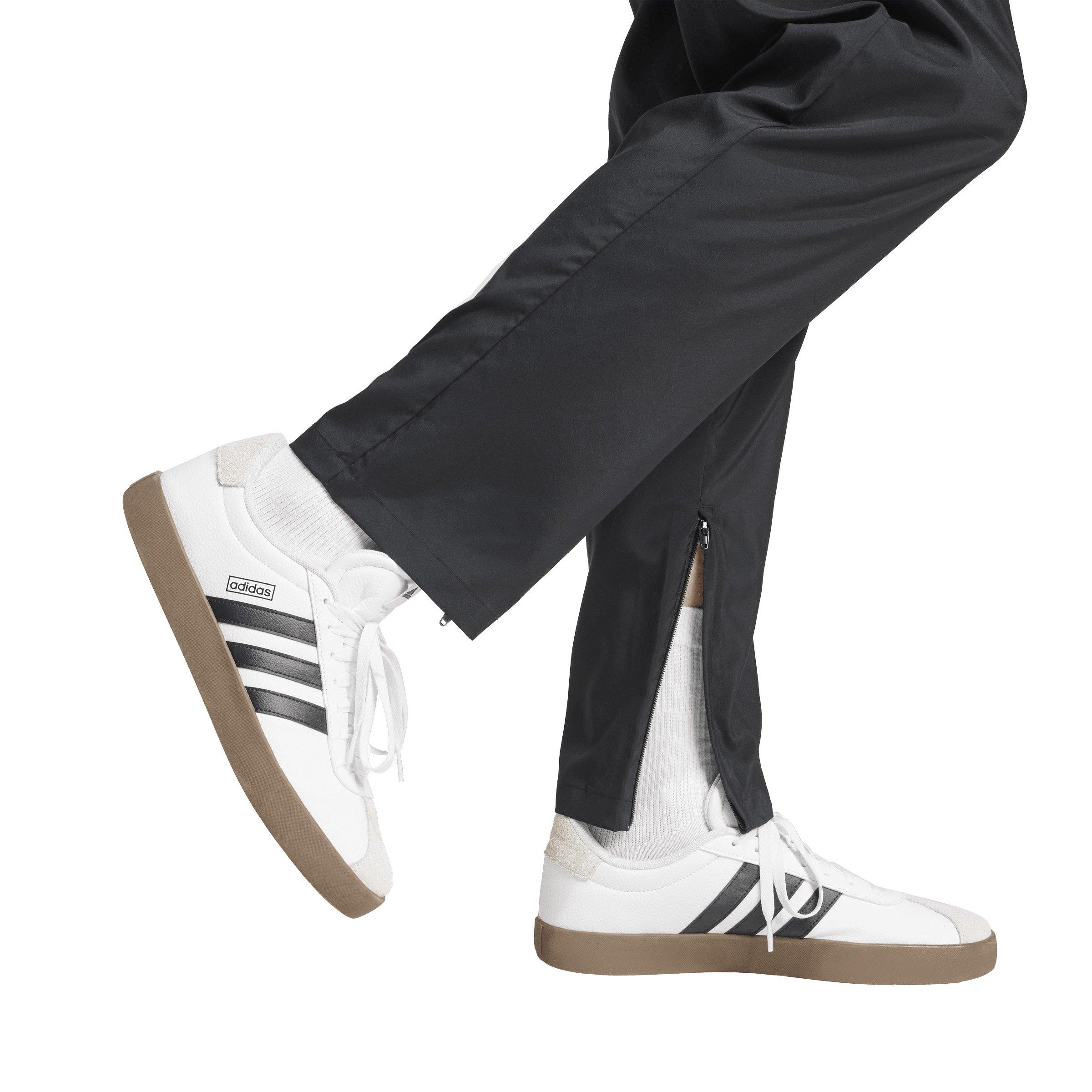 adidas Men's Essentials Small Logo Open-Hem Stanford Tracksuit Bottoms - Black/White - BLACK/WHITE Thumbnail View 4
