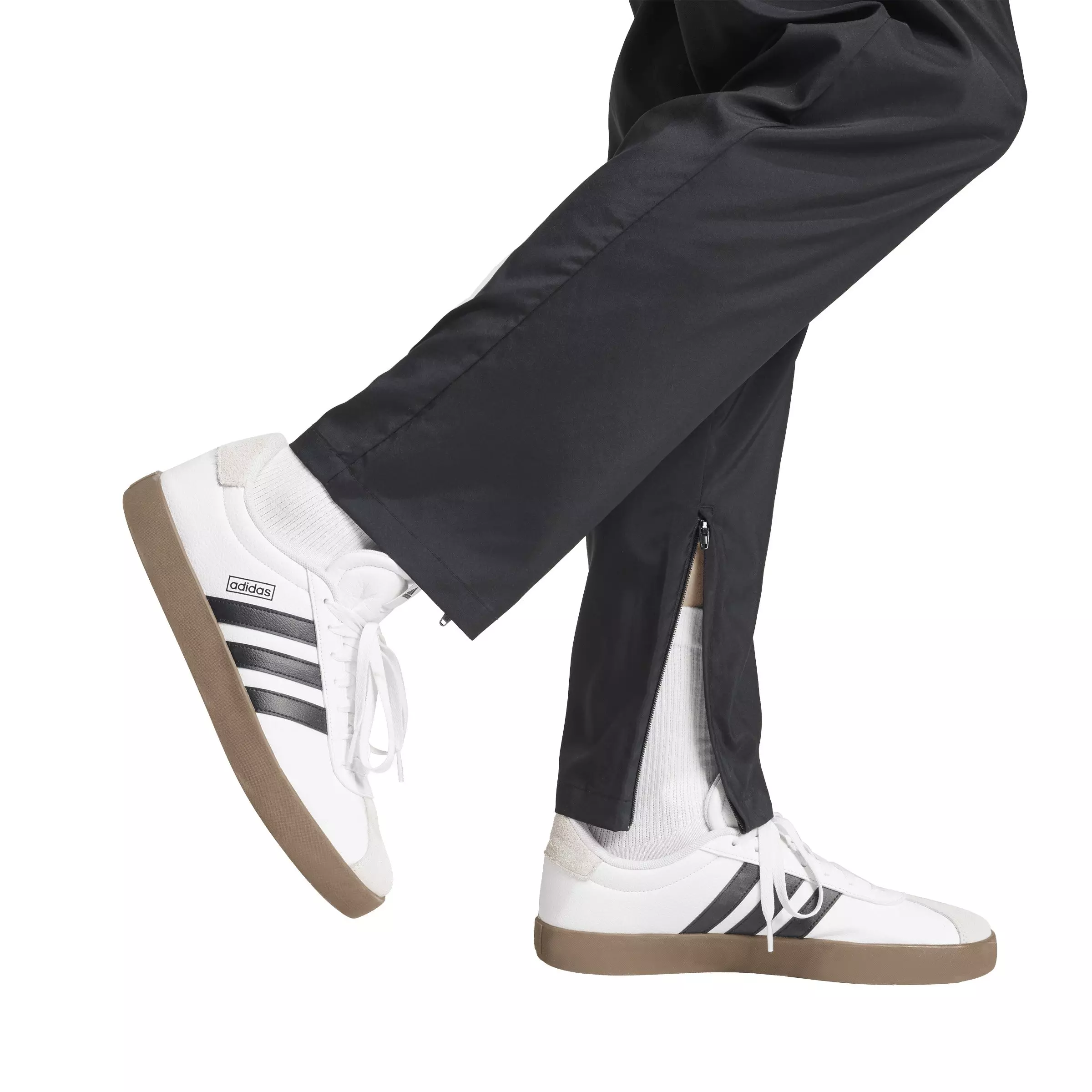 adidas Men's Essentials Small Logo Open-Hem Stanford Tracksuit Bottoms - Black/White - BLACK/WHITE