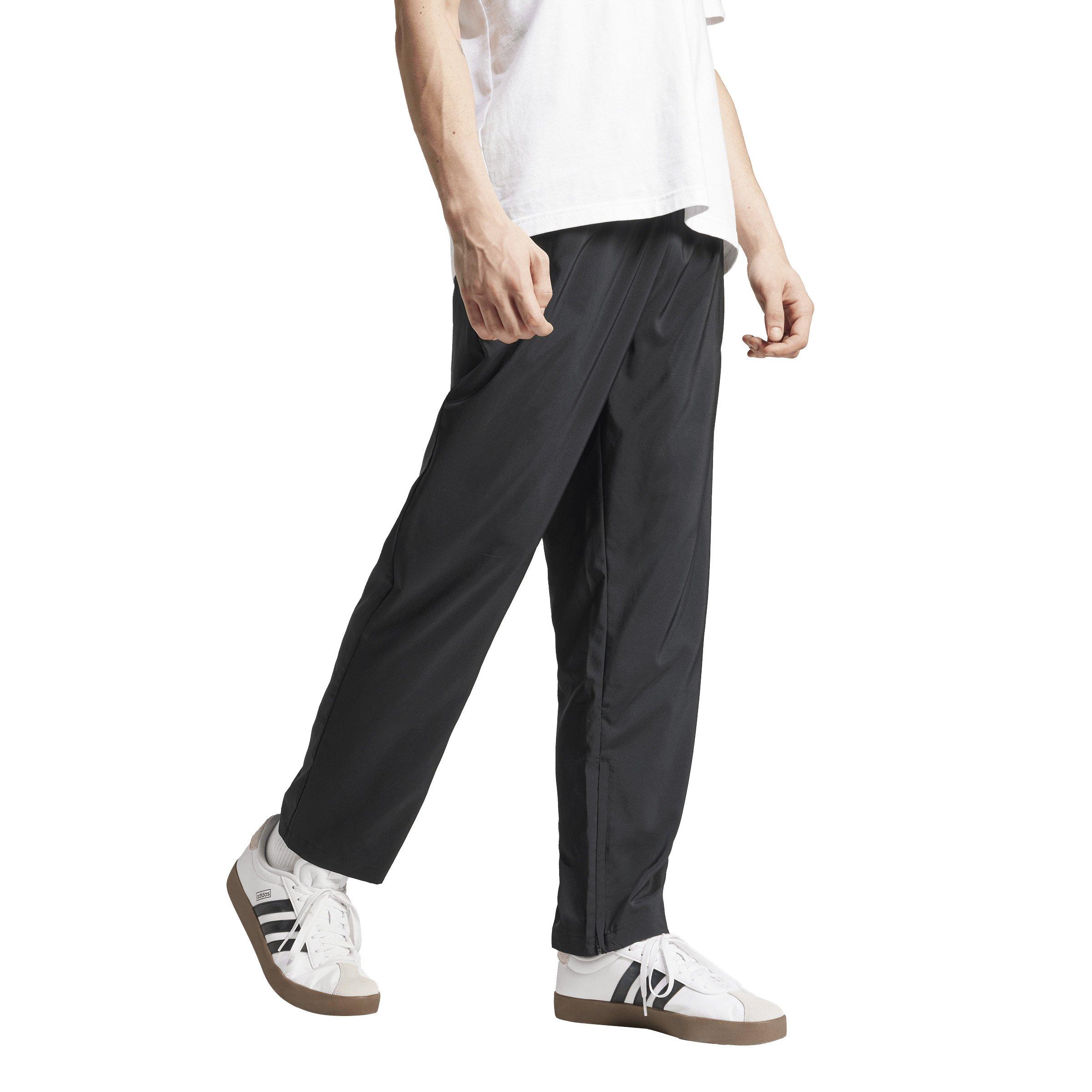 adidas Men's Essentials Small Logo Open-Hem Stanford Tracksuit Bottoms - Black/White - BLACK/WHITE Thumbnail View 5