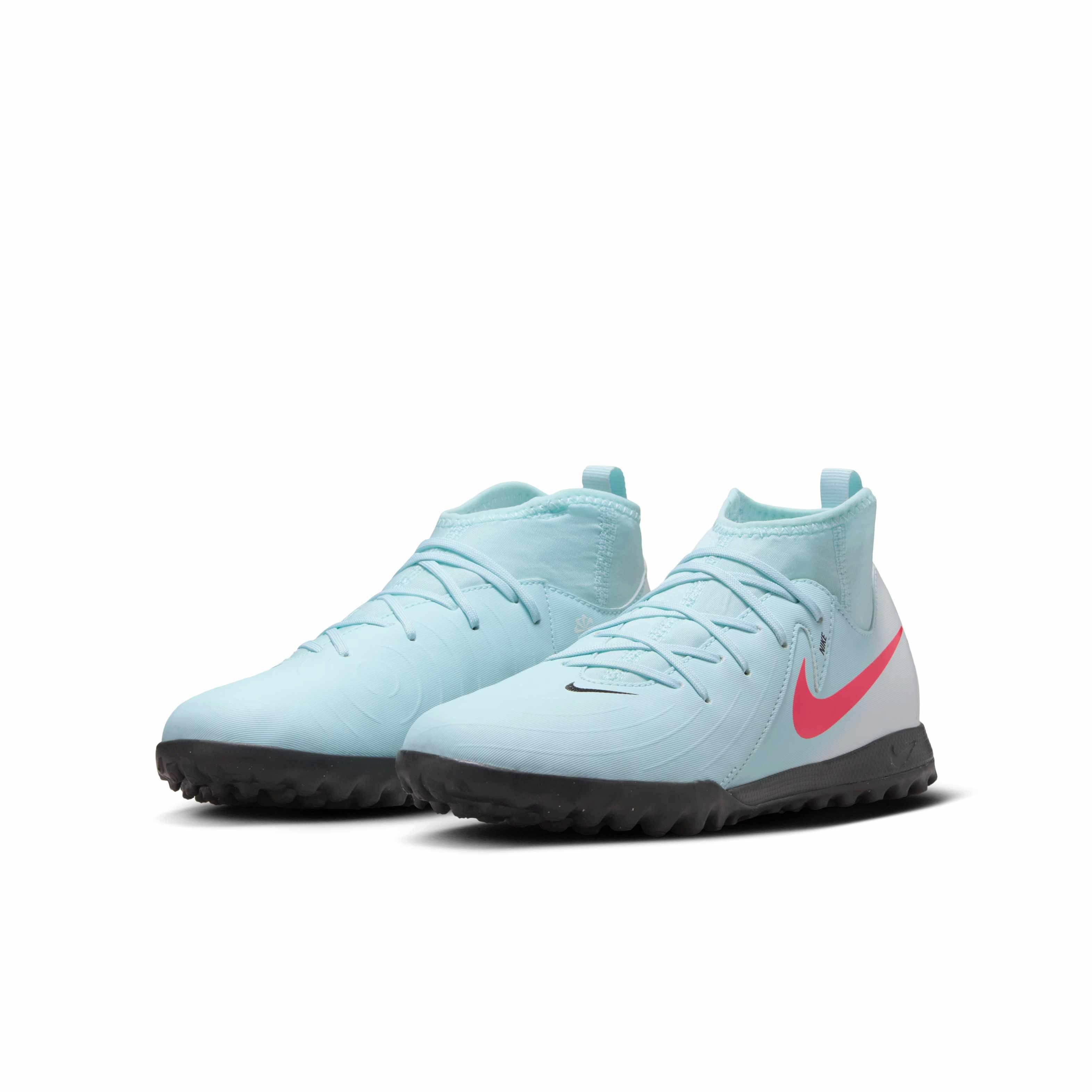 Nike Jr. Phantom Luna 2 Academy Turf "Mint/Off Noir/Atomic Red" Grade School Kids' Soccer Shoe - MINT/OFF NOIR/RED Thumbnail View 3