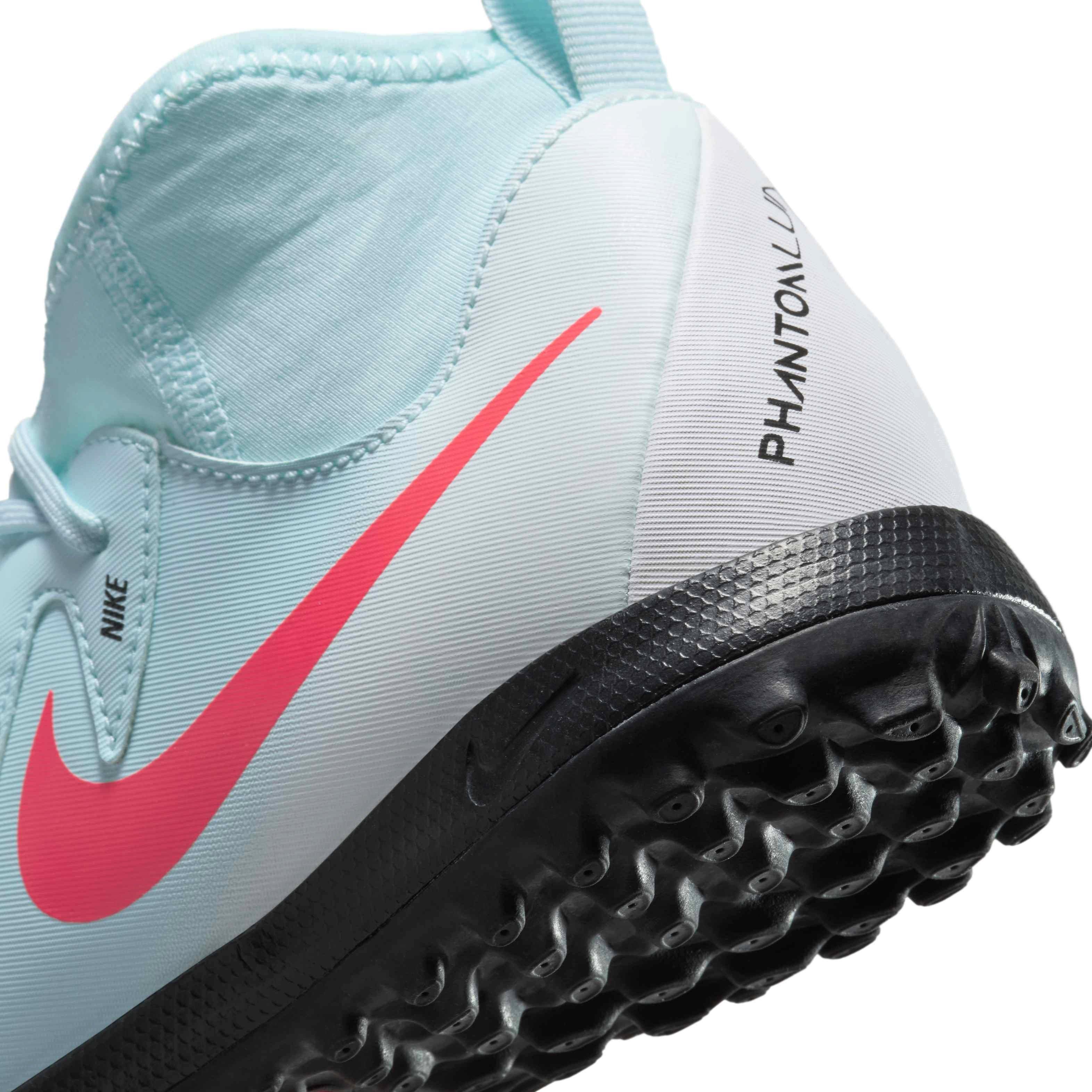 Nike Jr. Phantom Luna 2 Academy Turf "Mint/Off Noir/Atomic Red" Grade School Kids' Soccer Shoe - MINT/OFF NOIR/RED Thumbnail View 8