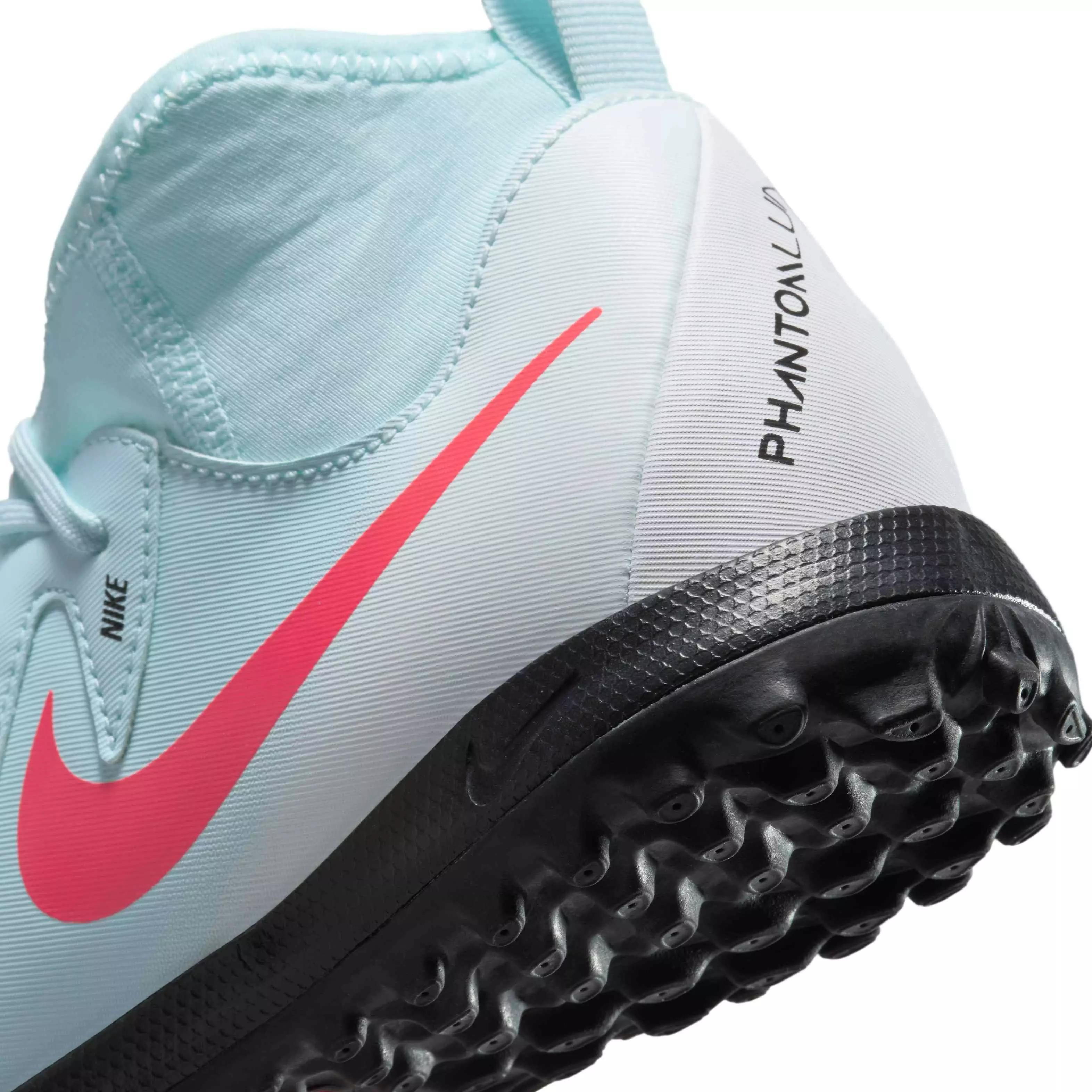 Nike Jr. Phantom Luna 2 Academy Turf "Mint/Off Noir/Atomic Red" Grade School Kids' Soccer Shoe - MINT/OFF NOIR/RED