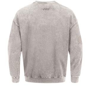 Pro Standard Men's MLB NY Yankees Classic Enzyme Wash Drop Shoulder FT Crewneck - Washed Grey - WASHED GREY