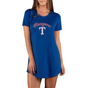 College Concepts Women's Marathon Knit Texas Rangers Nightshirt -Royal