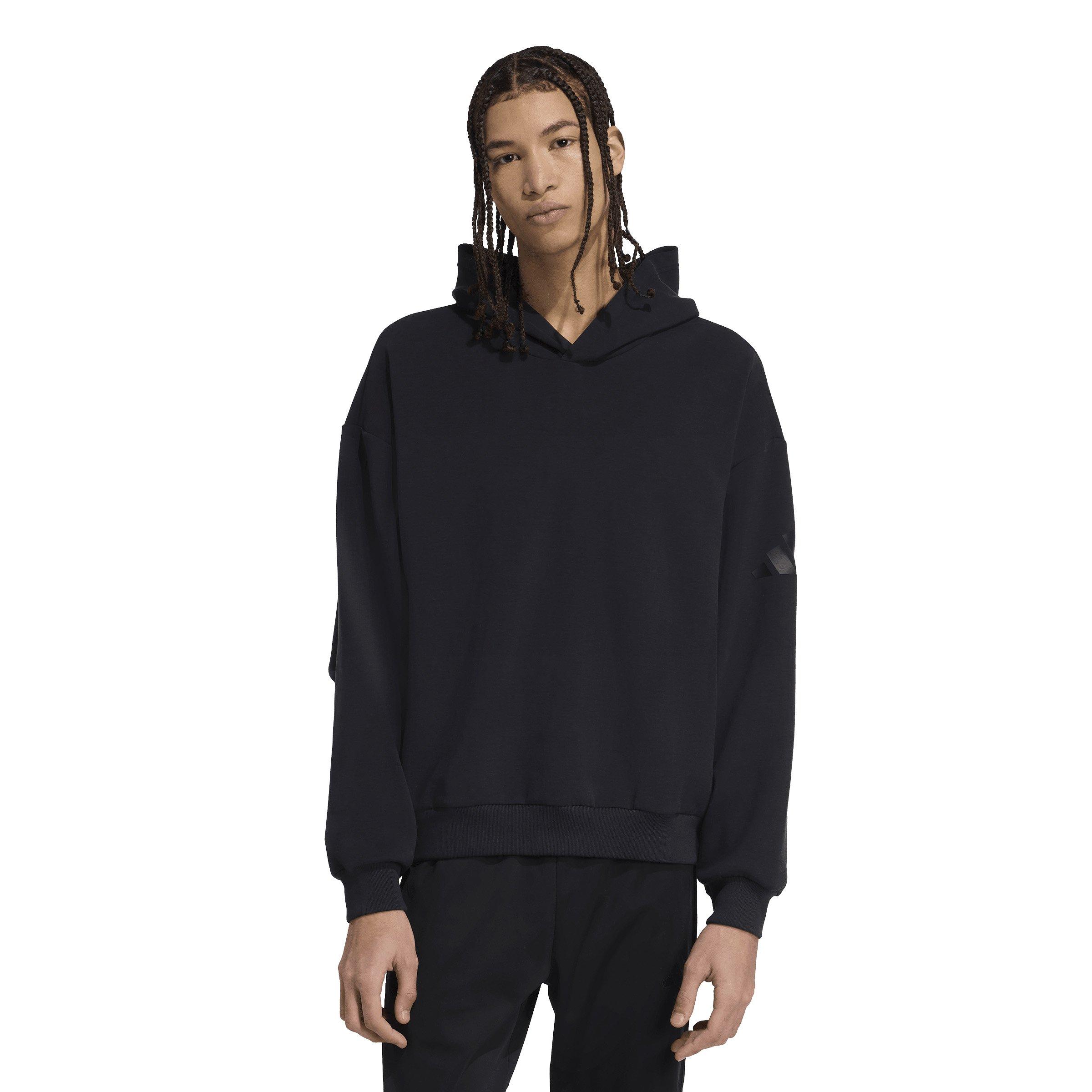 adidas Men's Soft Lux Hoodie - Black - BLACK Thumbnail View 1
