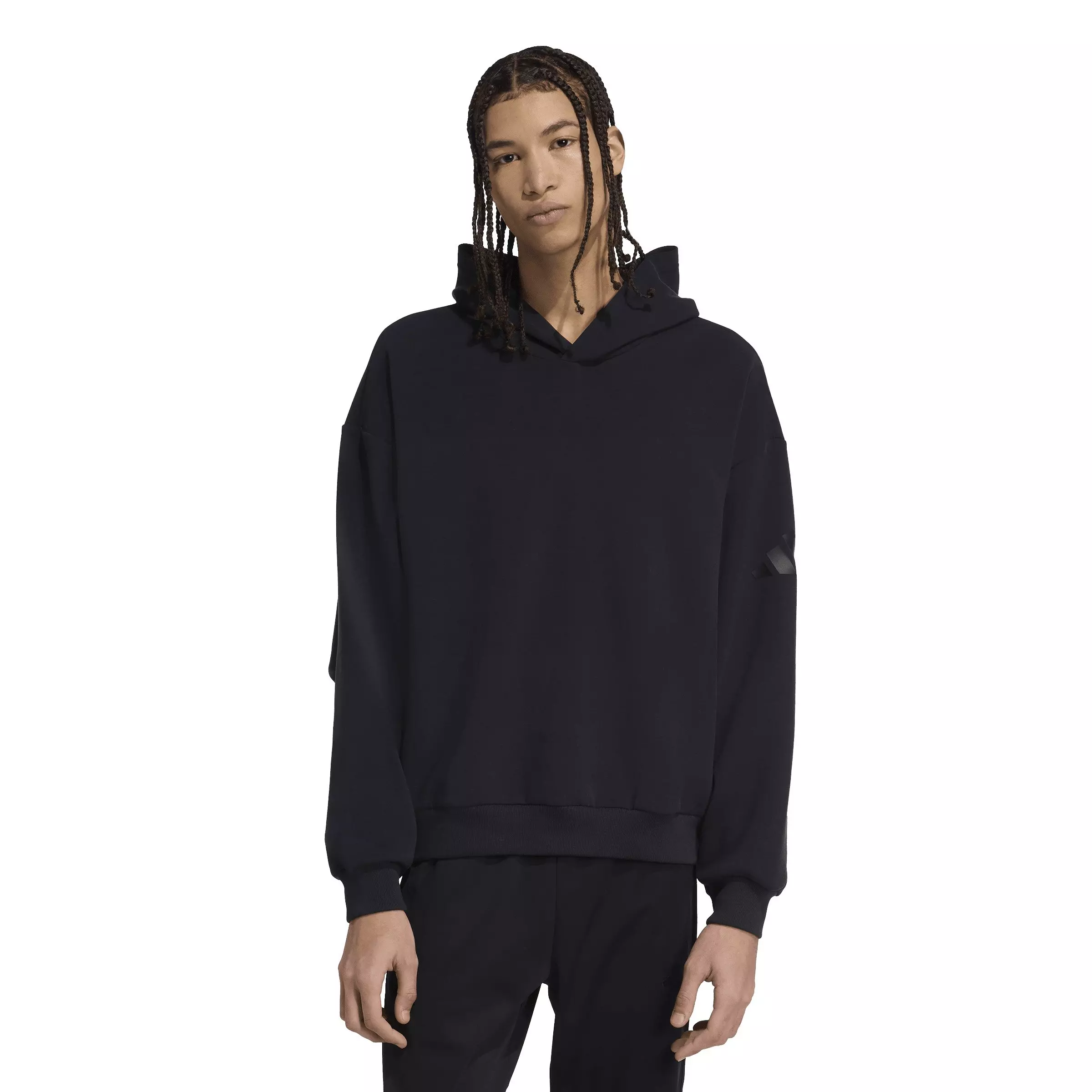 adidas Men's Soft Lux Hoodie - Black - BLACK