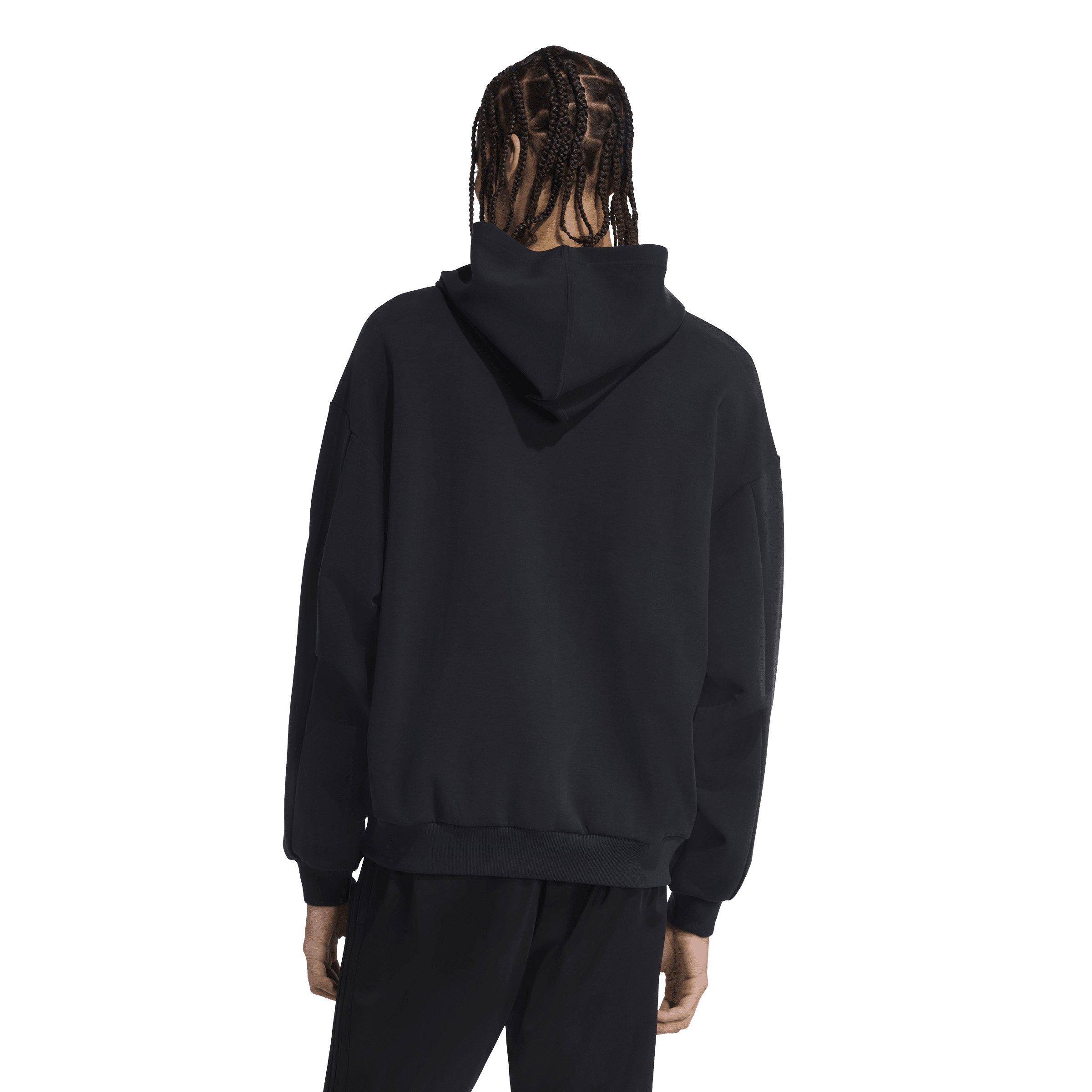 adidas Men's Soft Lux Hoodie - Black - BLACK Thumbnail View 2
