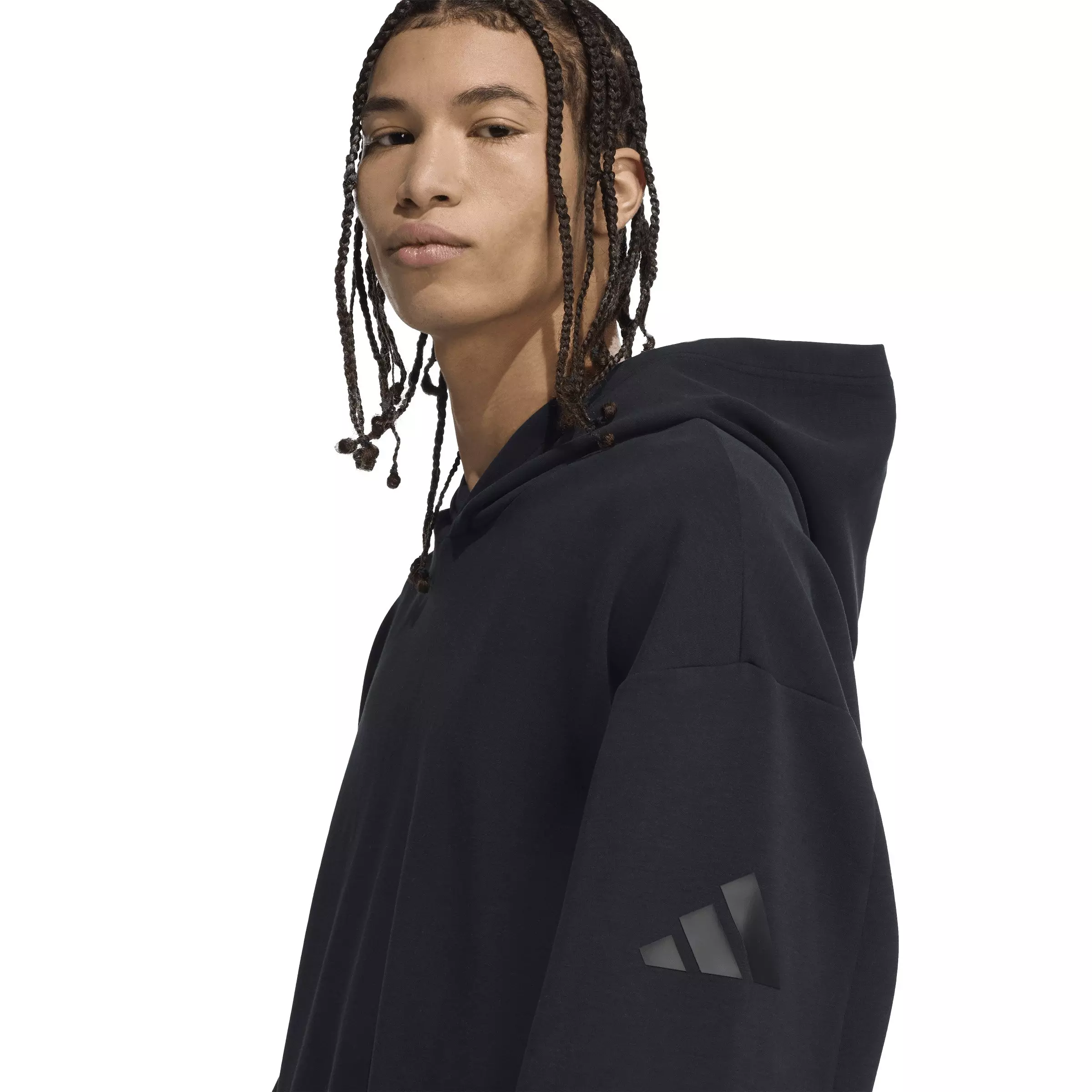 adidas Men's Soft Lux Hoodie - Black - BLACK