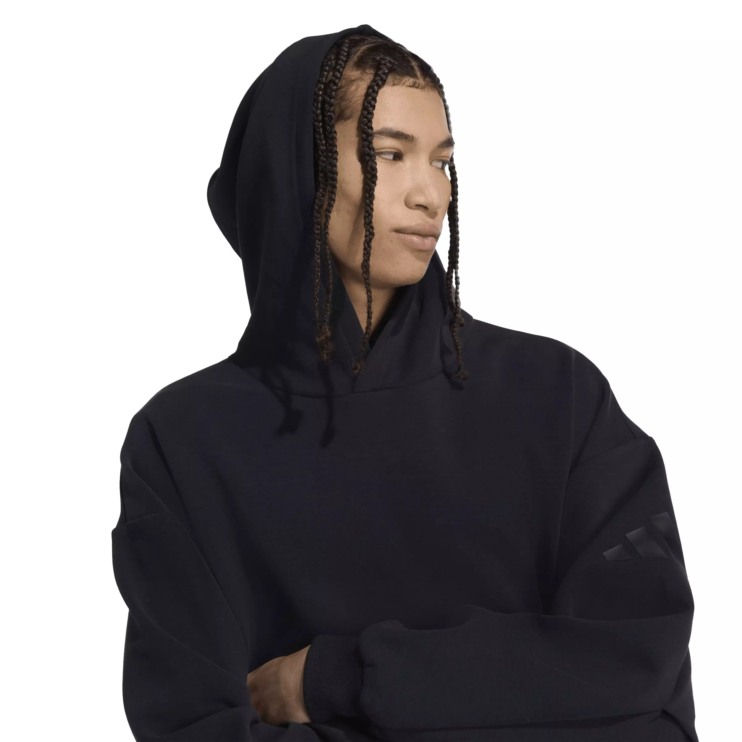 adidas Men's Soft Lux Hoodie - Black - BLACK