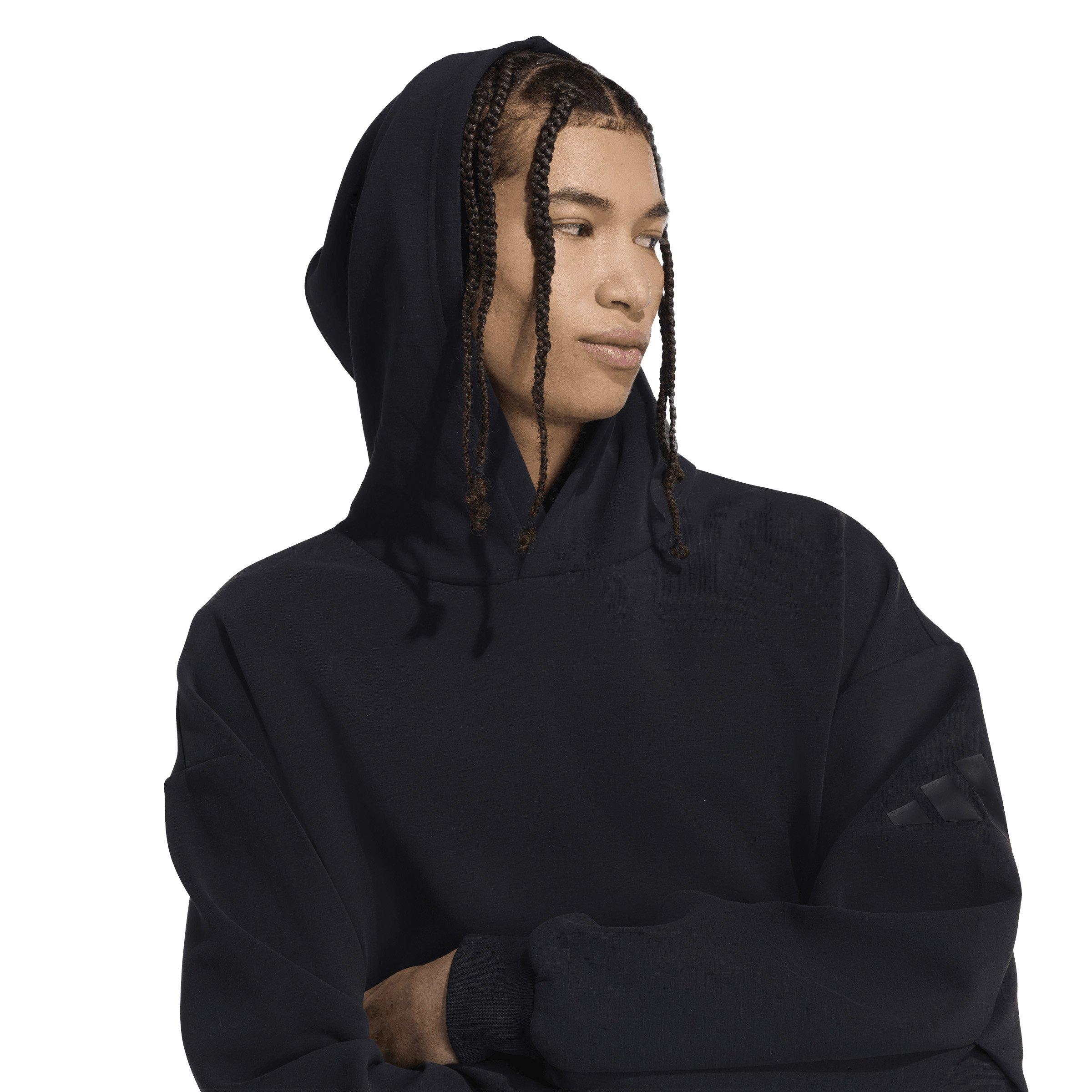 adidas Men's Soft Lux Hoodie -Black - BLACK Thumbnail View 4