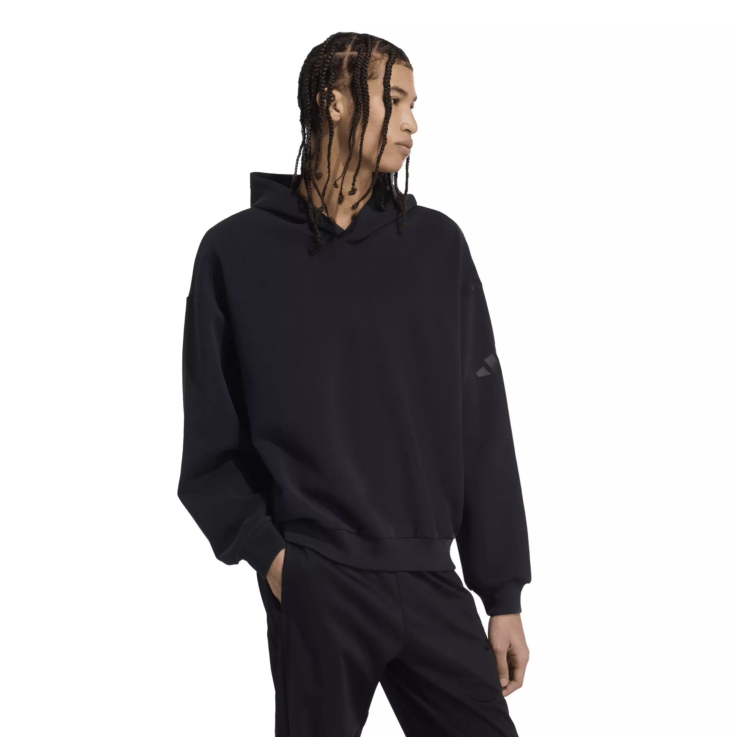 adidas Men's Soft Lux Hoodie - Black - BLACK