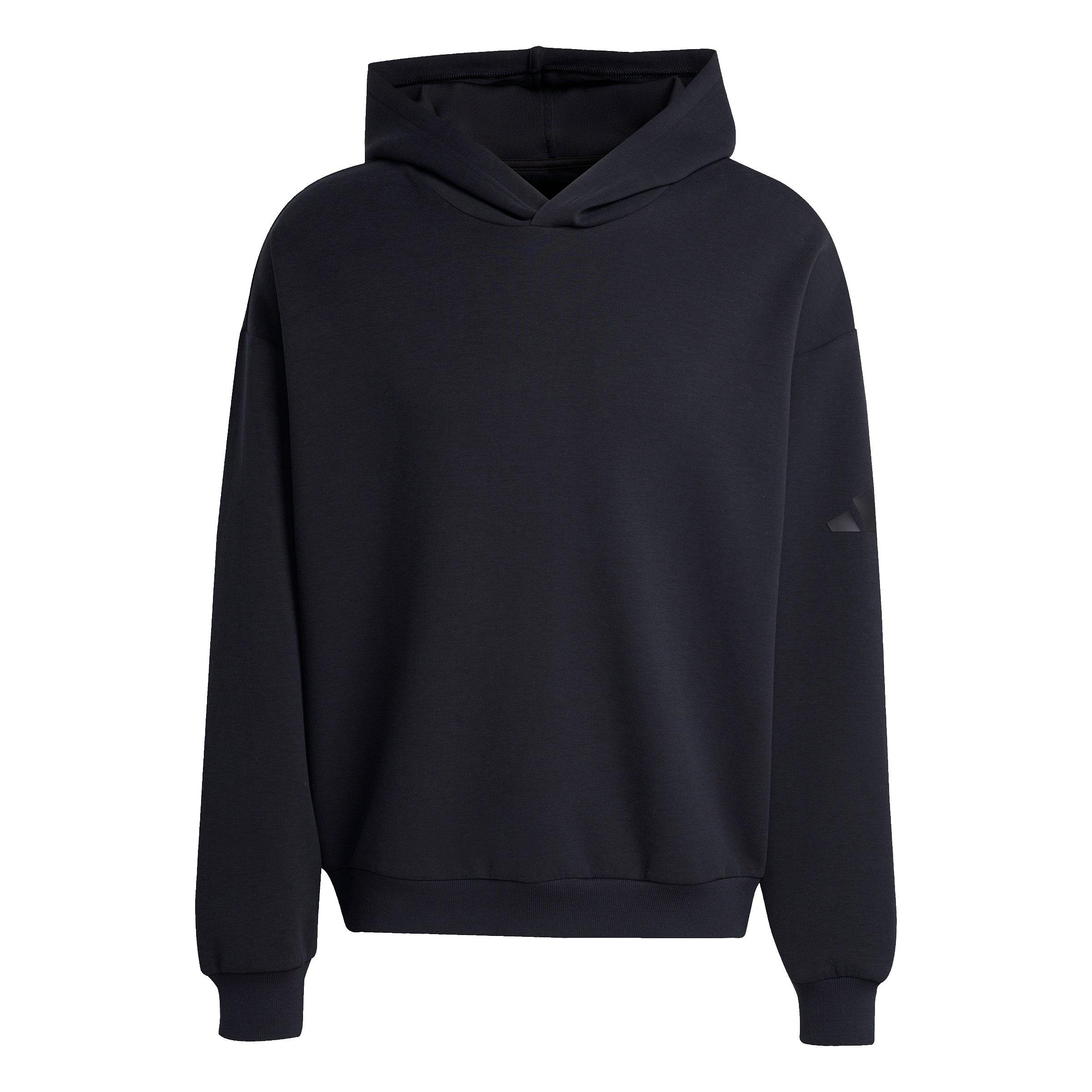 adidas Men's Soft Lux Hoodie -Black - BLACK Thumbnail View 6