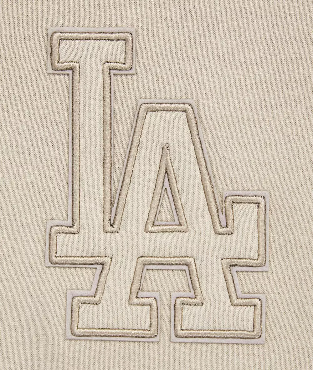 Pro Standard Men's MLB Los Angeles Dodgers Neutral Drop Shoulder Pullover Hoodie - Taupe - TAUPE