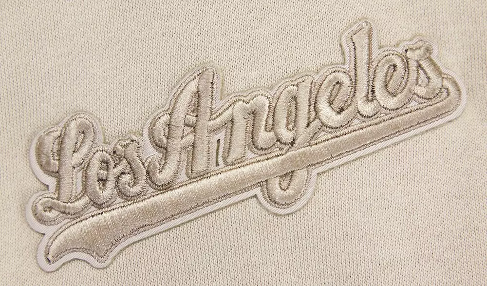 Pro Standard Men's MLB Los Angeles Dodgers Neutral Drop Shoulder Pullover Hoodie - Taupe - TAUPE