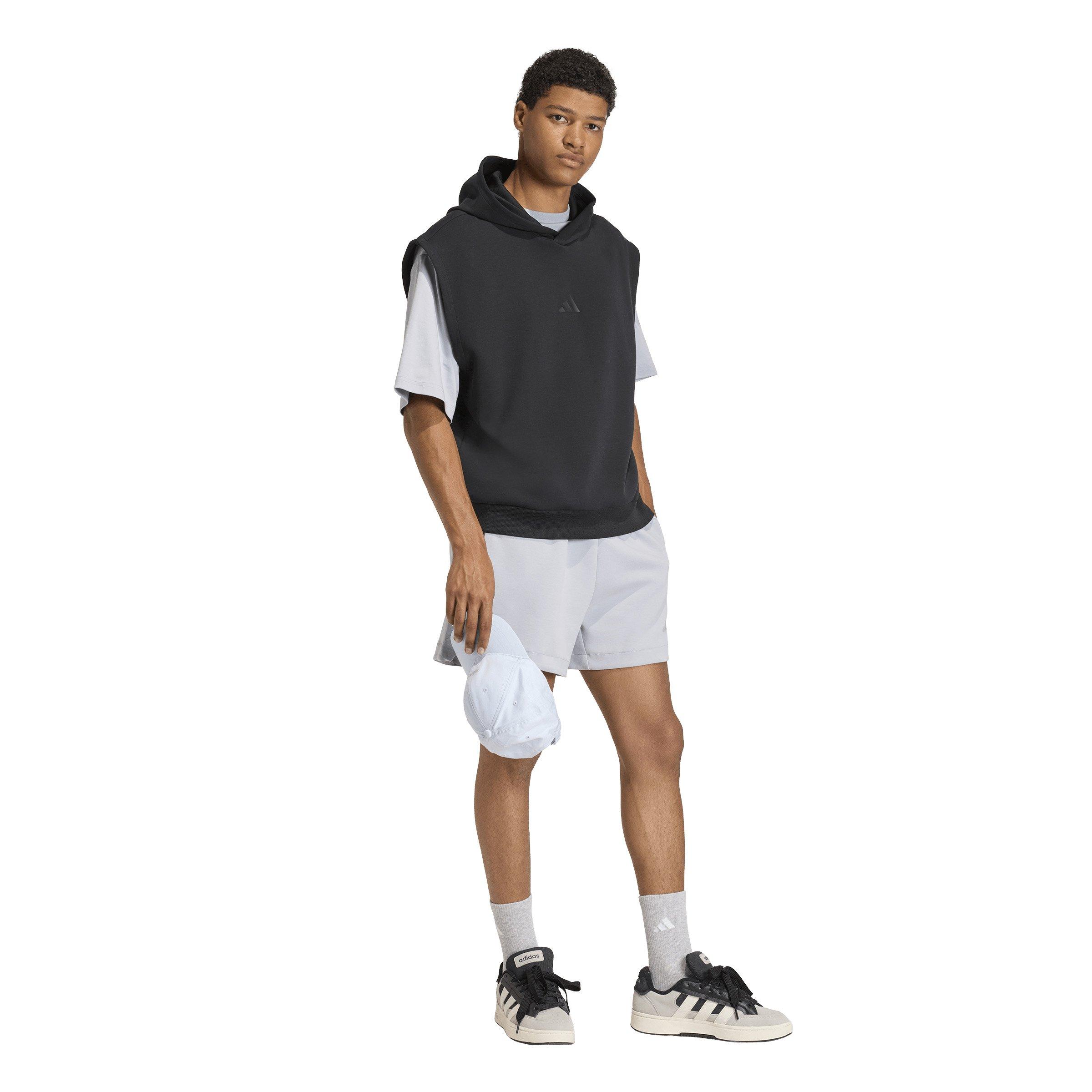 adidas Men's Soft Lux Hooded Vest - Black - BLACK Thumbnail View 6