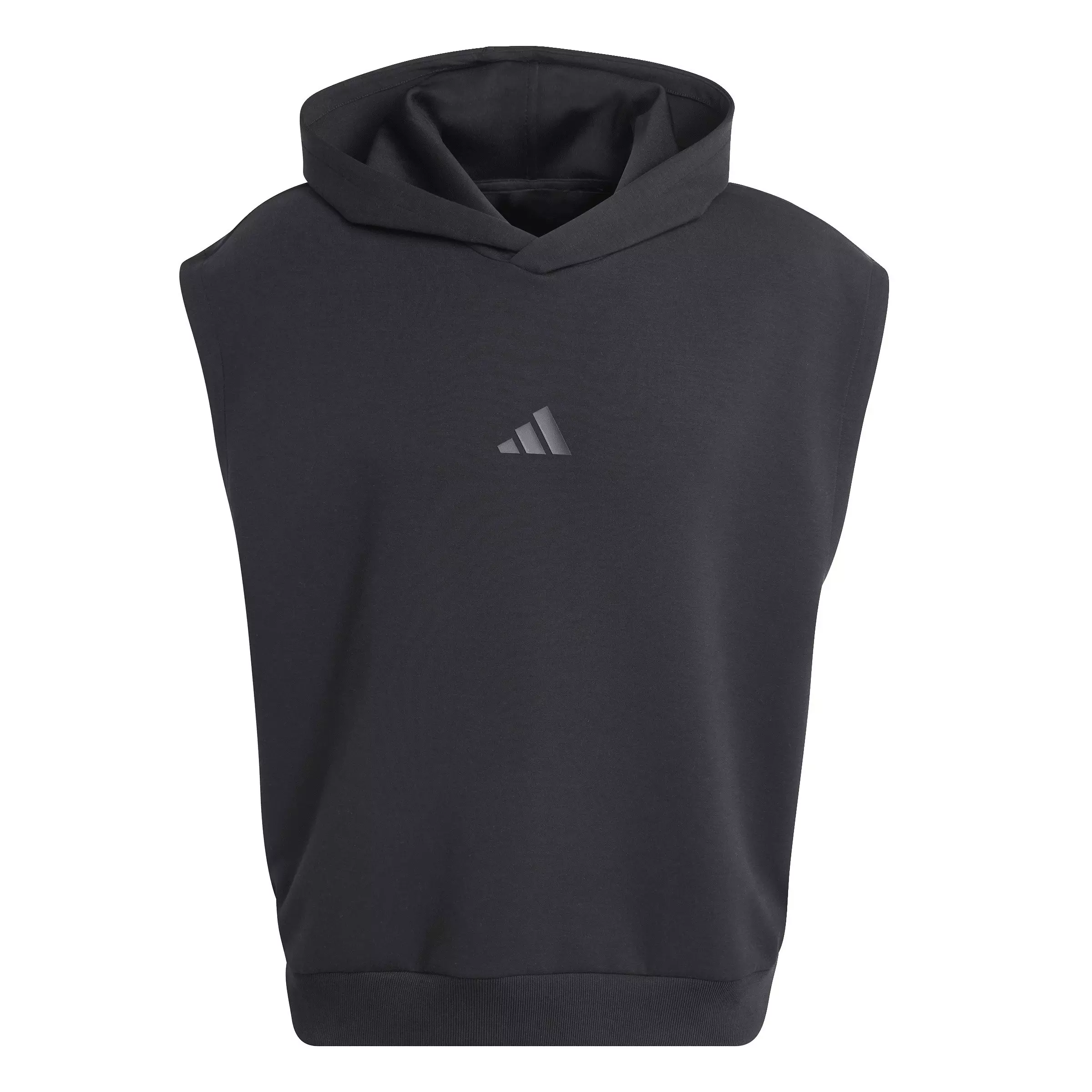adidas Men's Soft Lux Hooded Vest - Black - BLACK