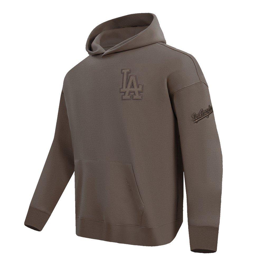 Pro Standard Men's MLB Los Angeles Dodgers Neutral Drop Shoulder Pullover Hoodie - Dk Taupe - DK TAUPE