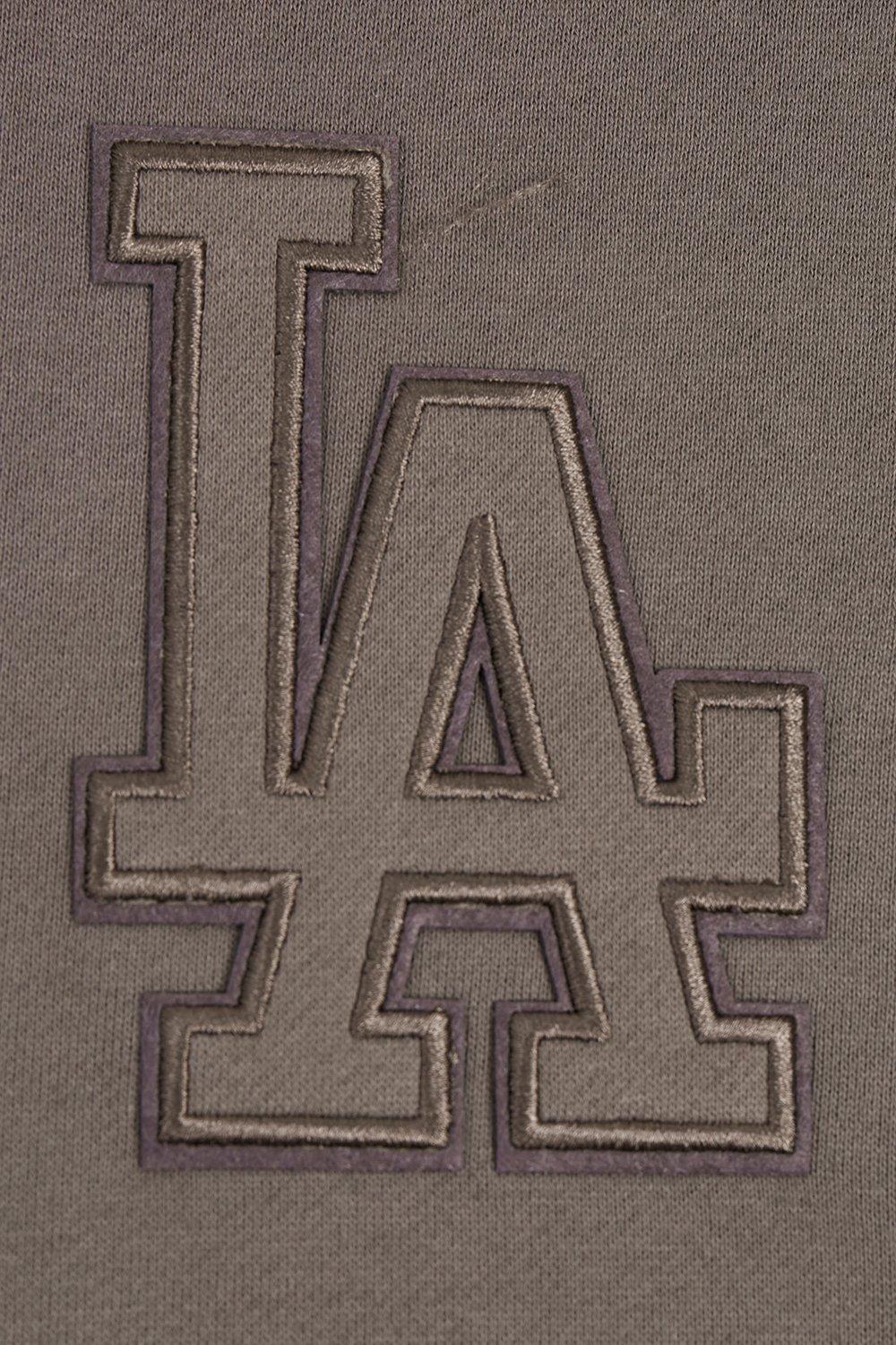 Pro Standard Men's MLB Los Angeles Dodgers Neutral Drop Shoulder Pullover Hoodie - Dk Taupe - DK TAUPE