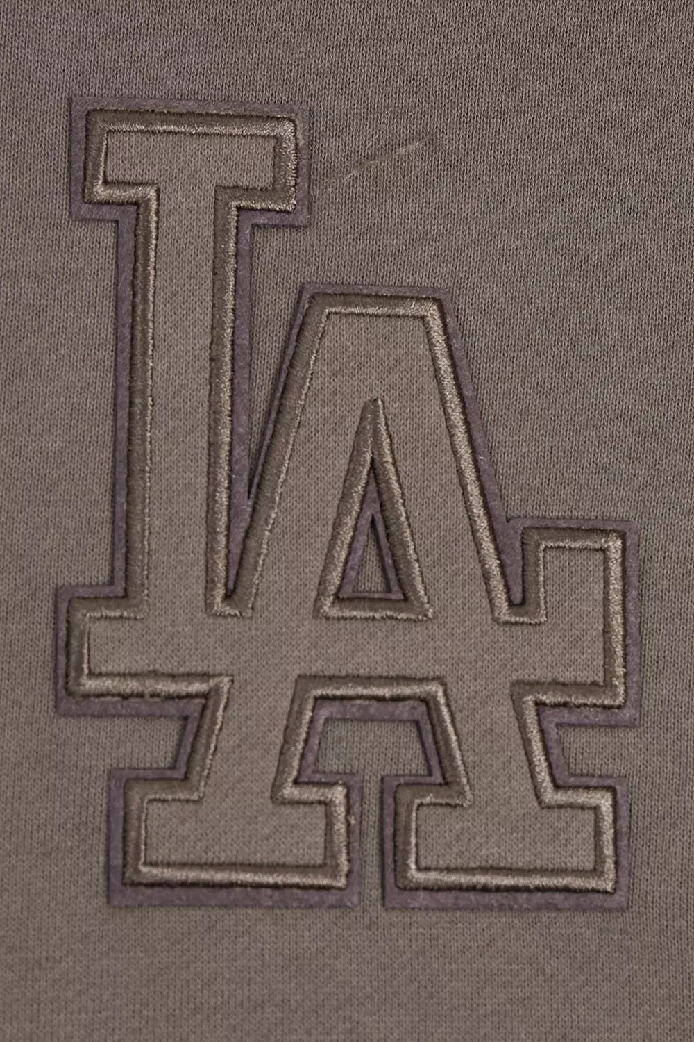 Pro Standard Men's MLB Los Angeles Dodgers Neutral Drop Shoulder Pullover Hoodie - Dk Taupe - DK TAUPE