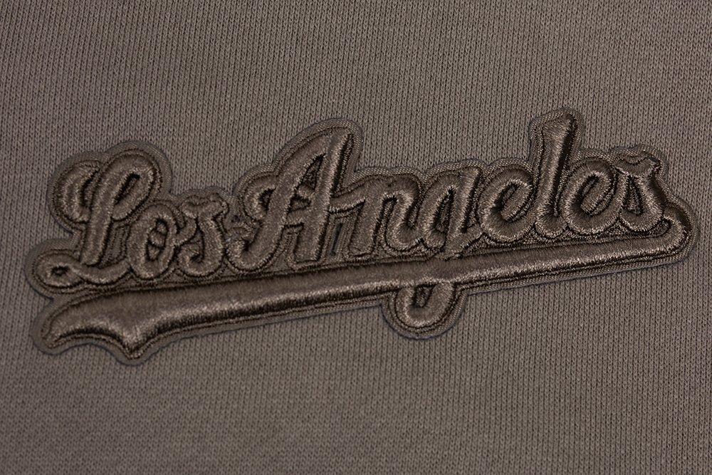 Pro Standard Men's MLB Los Angeles Dodgers Neutral Drop Shoulder Pullover Hoodie - Dk Taupe - DK TAUPE