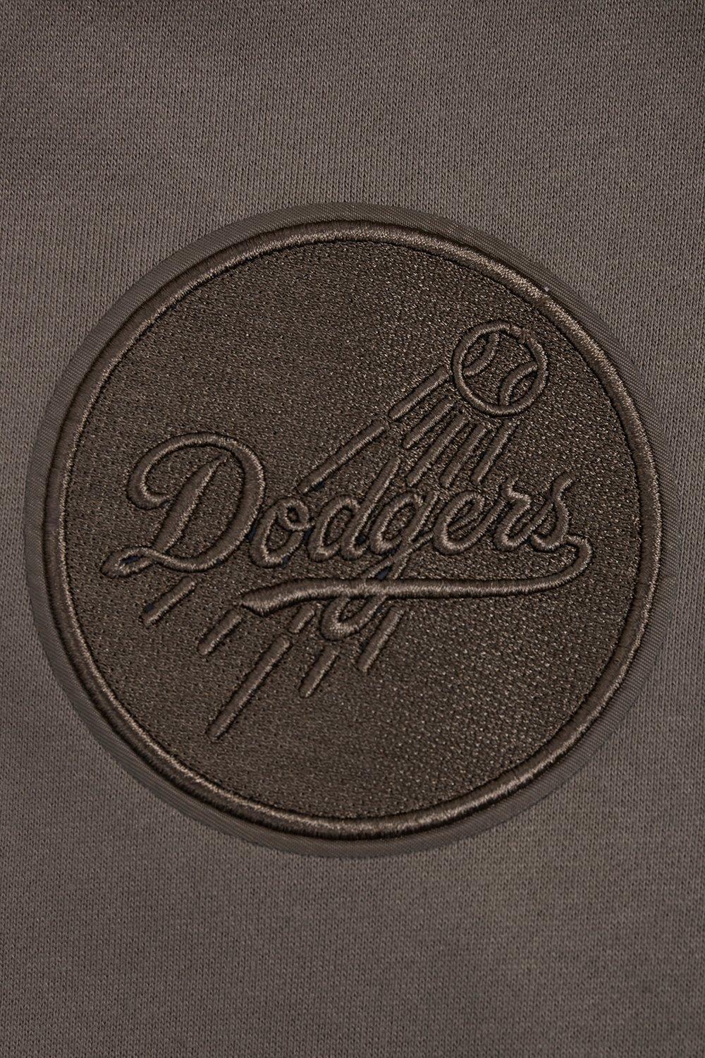 Pro Standard Men's MLB Los Angeles Dodgers Neutral Drop Shoulder Pullover Hoodie - Dk Taupe - DK TAUPE