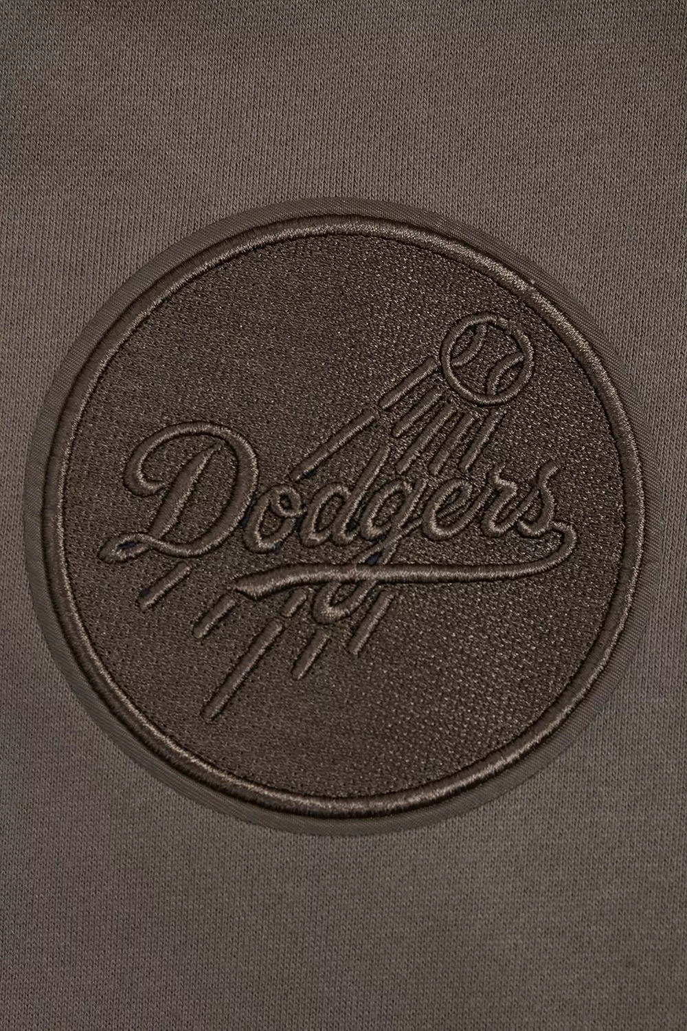 Pro Standard Men's MLB Los Angeles Dodgers Neutral Drop Shoulder Pullover Hoodie - Dk Taupe - DK TAUPE