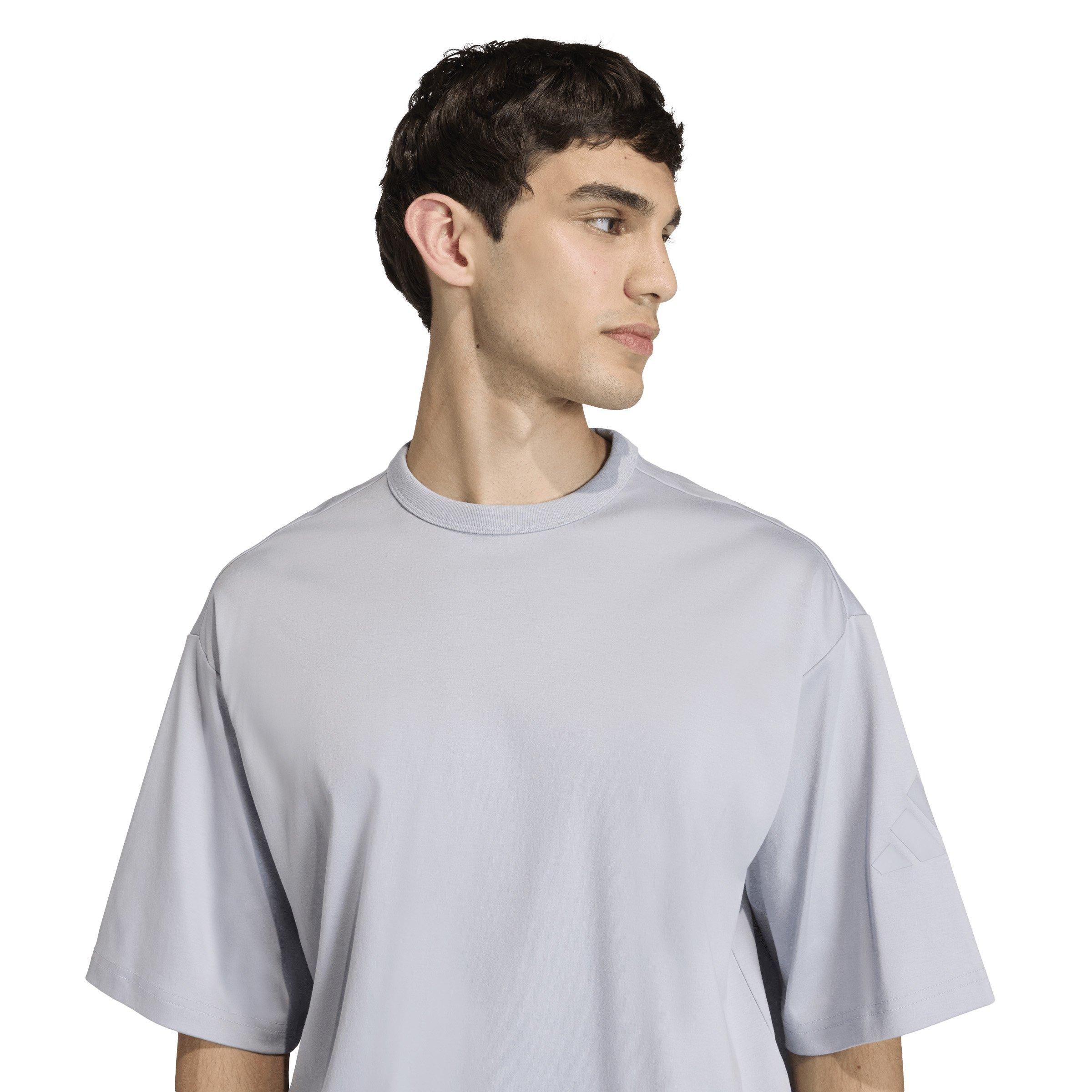adidas Men's Soft Lux T-Shirt -Silver - SILVER Thumbnail View 3
