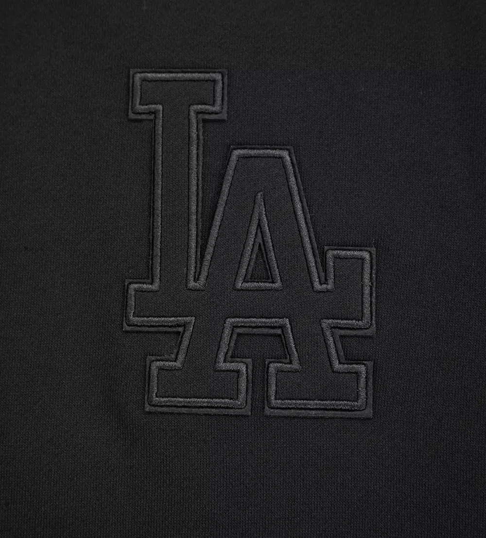 Pro Standard Men's MLB Los Angeles Dodgers Neutral Drop Shoulder Pullover Hoodie - Black - BLACK