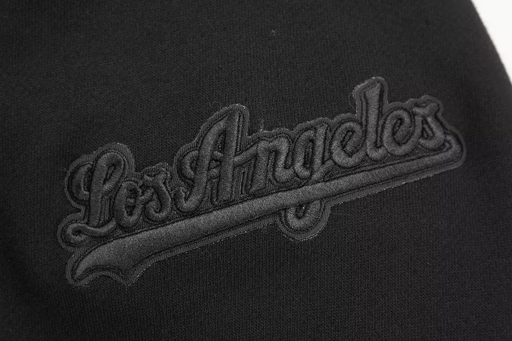 Pro Standard Men's MLB Los Angeles Dodgers Neutral Drop Shoulder Pullover Hoodie - Black - BLACK