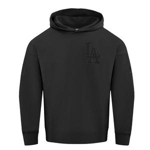 Pro Standard Men's MLB Los Angeles Dodgers Neutral Drop Shoulder Pullover Hoodie - Black - BLACK