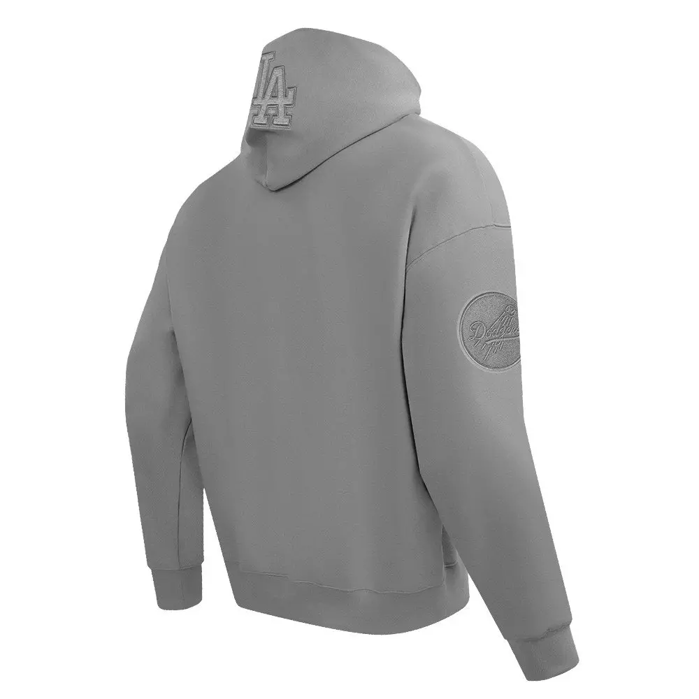 Pro Standard Men's MLB Los Angeles Dodgers Neutral Drop Shoulder Pullover Hoodie - Dk Grey - DK GREY