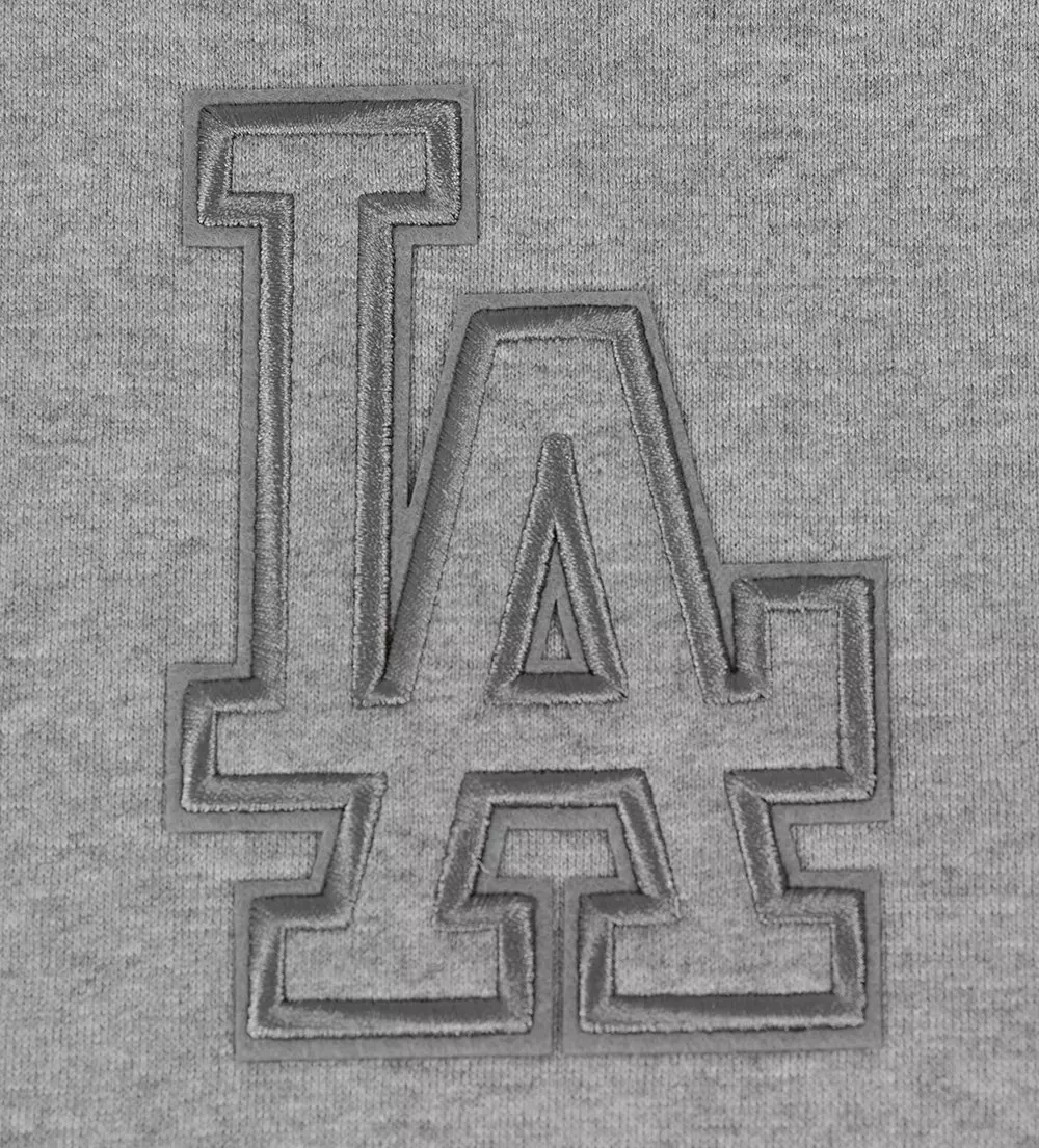 Pro Standard Men's MLB Los Angeles Dodgers Neutral Drop Shoulder Pullover Hoodie - Dk Grey - DK GREY