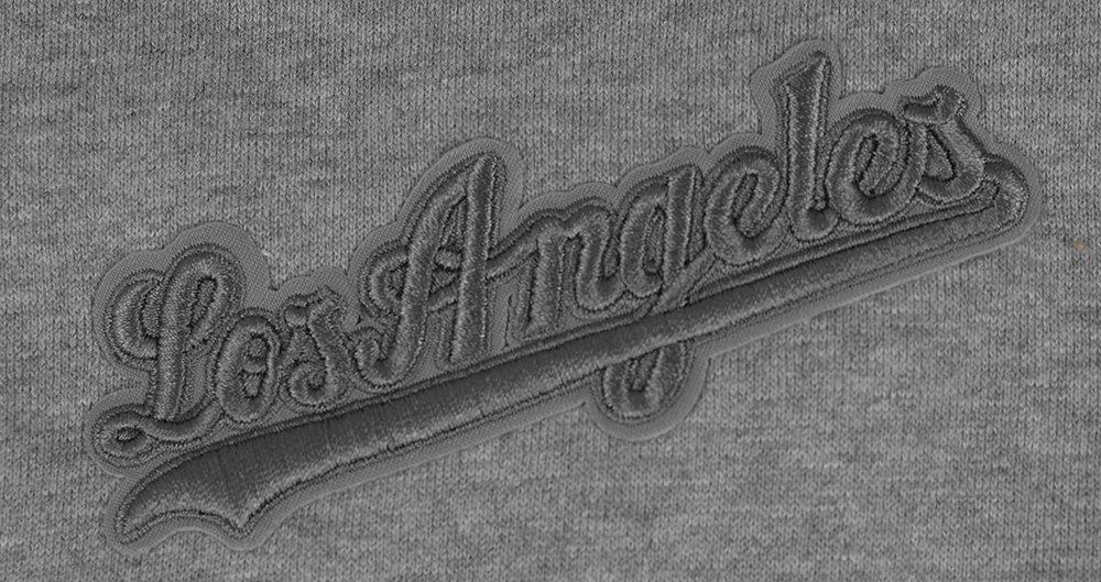 Pro Standard Men's MLB Los Angeles Dodgers Neutral Drop Shoulder Pullover Hoodie - Dk Grey - DK GREY