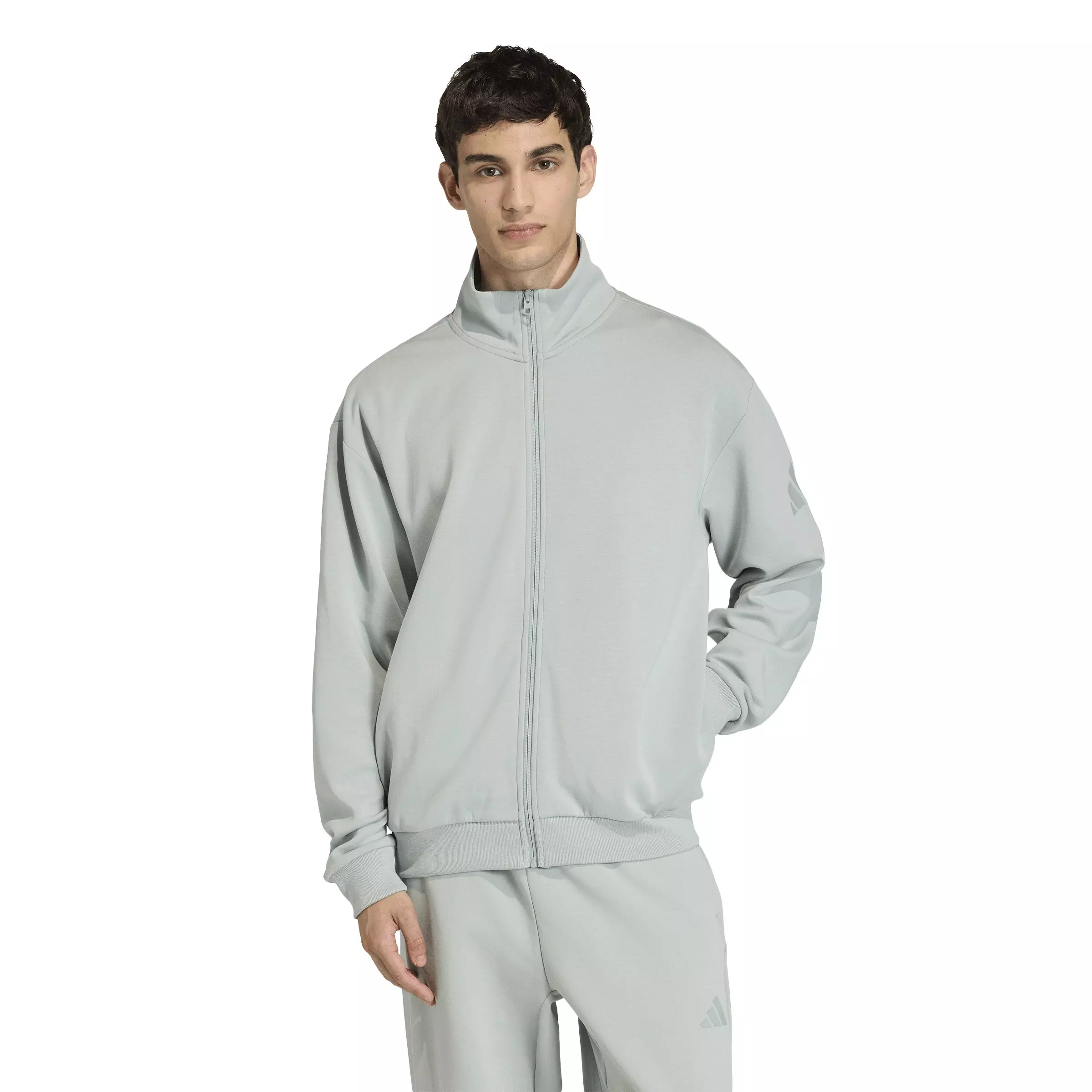 adidas Men's Soft Lux Track Top - Green - GREEN
