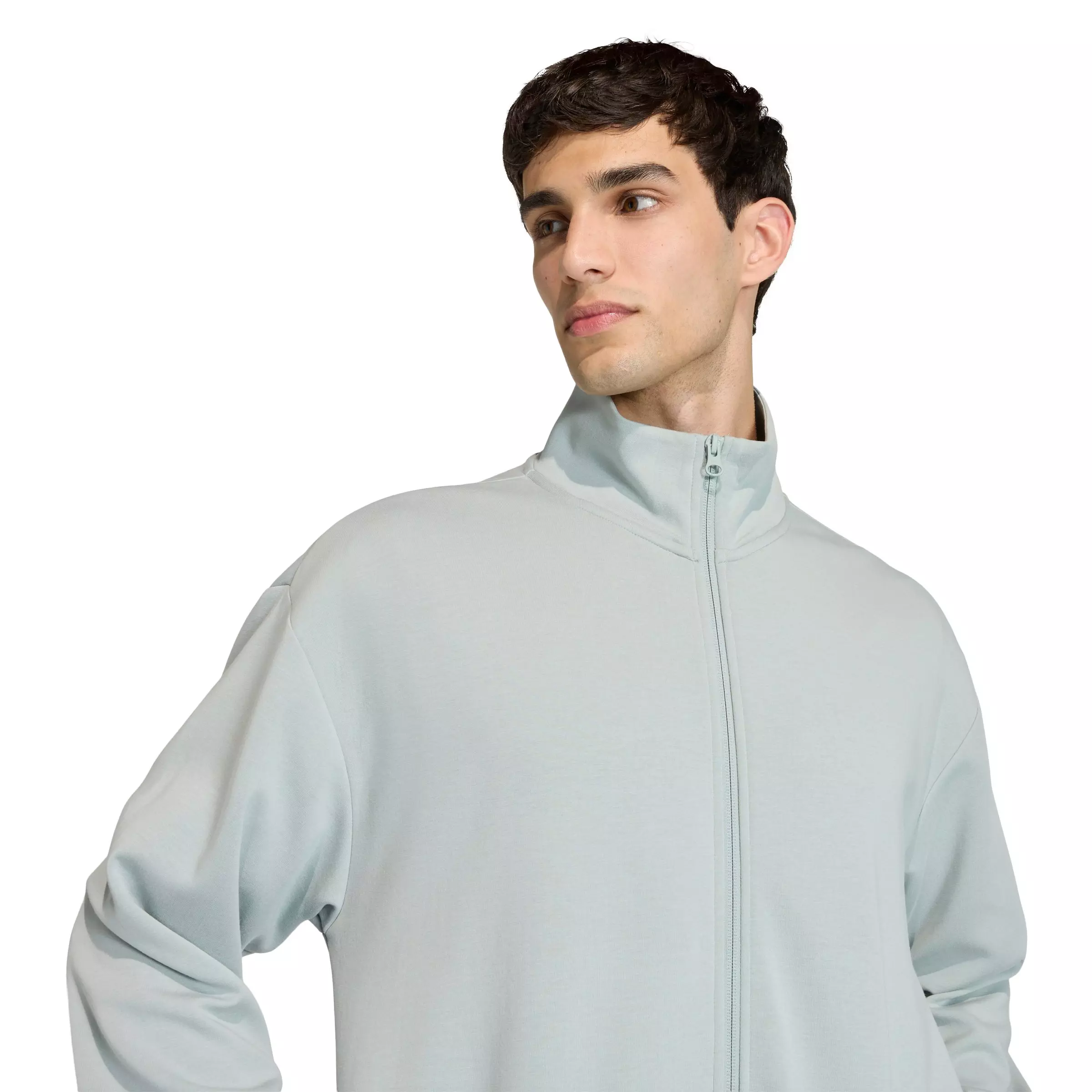 adidas Men's Soft Lux Track Top- Green - GREEN