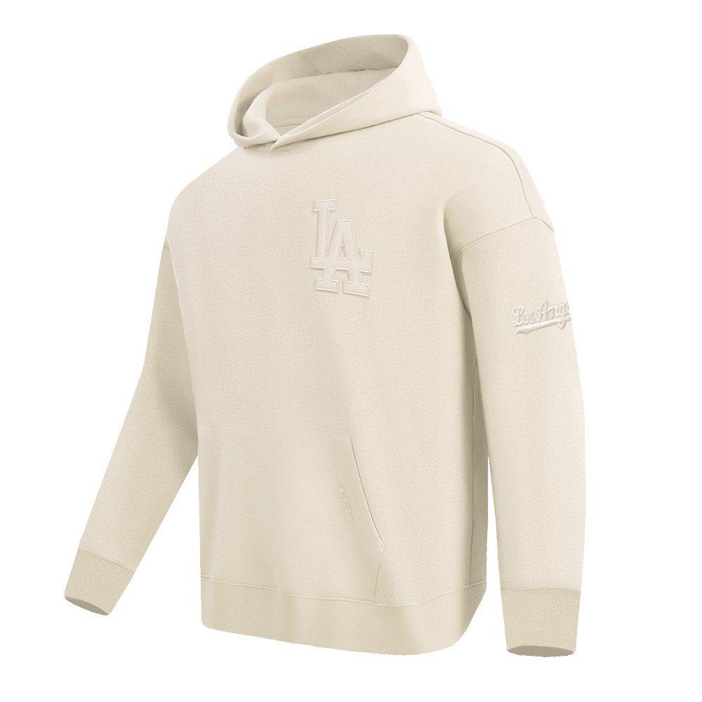 Pro Standard Men's MLB Los Angeles Dodgers Neutral Drop Shoulder Fleece Pullover Hoodie - Eggshell - EGGSHELL