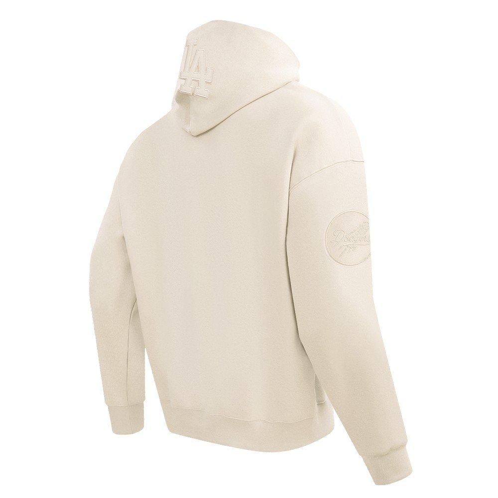 Pro Standard Men's MLB Los Angeles Dodgers Neutral Drop Shoulder Fleece Pullover Hoodie - Eggshell - EGGSHELL