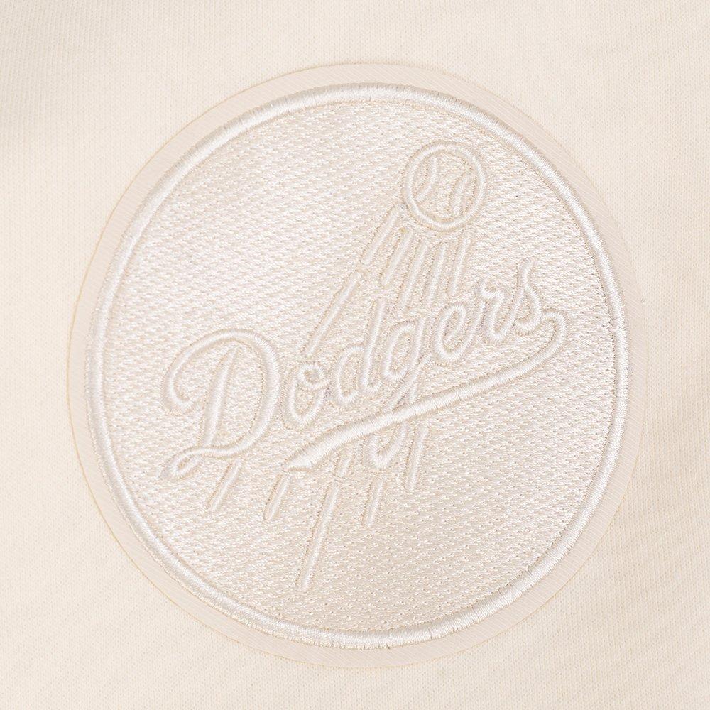 Pro Standard Men's MLB Los Angeles Dodgers Neutral Drop Shoulder Fleece Pullover Hoodie - Eggshell - EGGSHELL