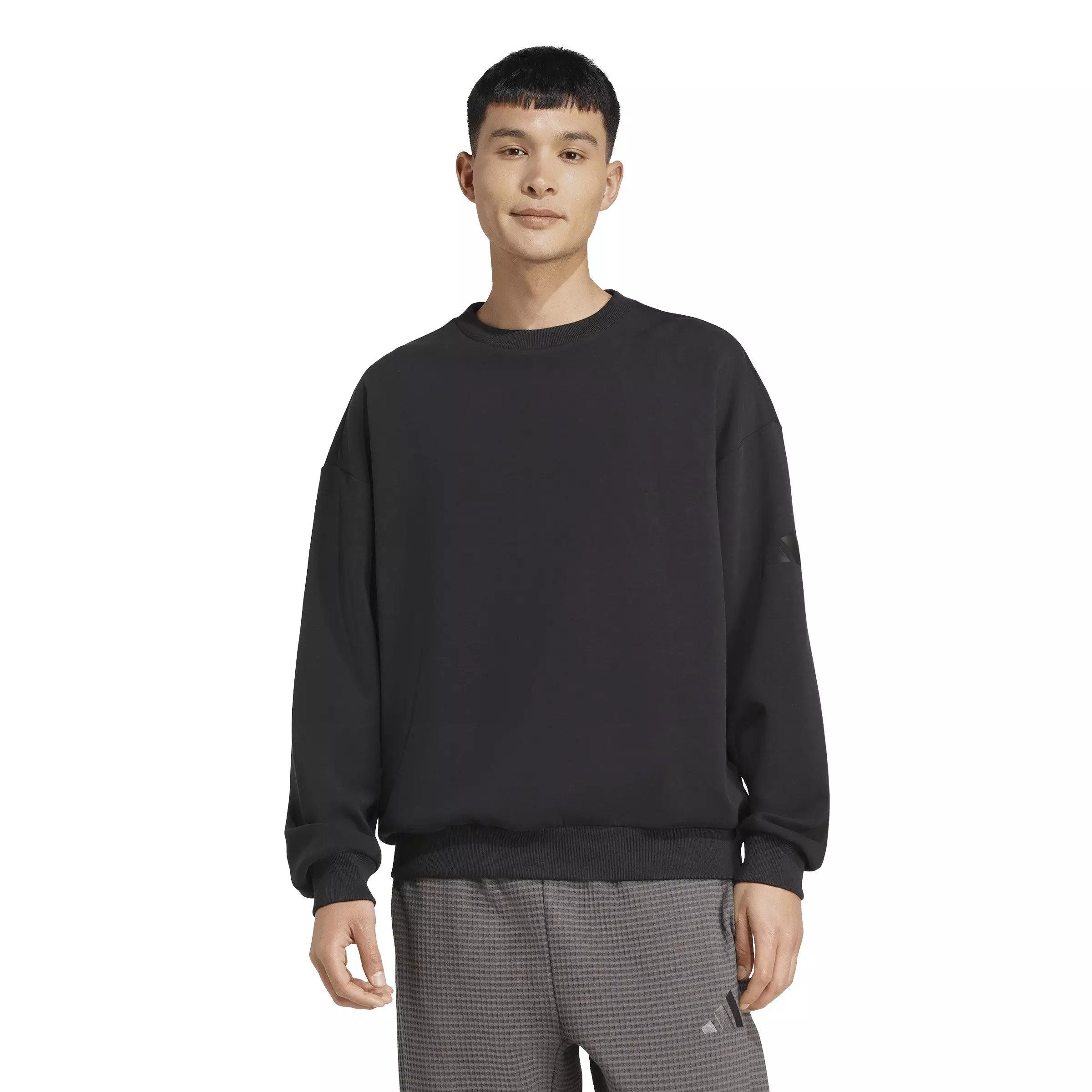adidas Men's Soft Lux Sweatshirt - Black - BLACK