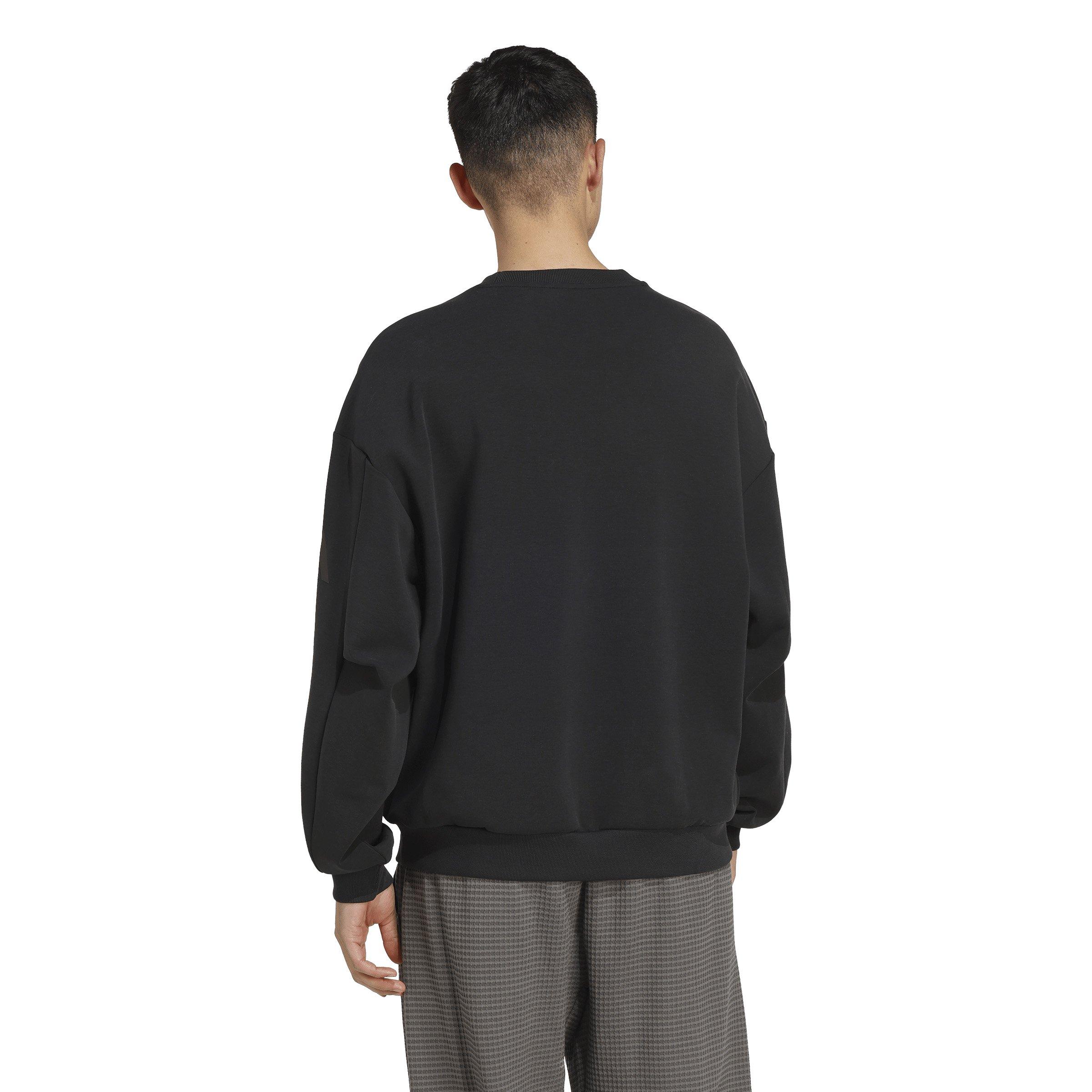 adidas Men's Soft Lux Sweatshirt - Black - BLACK Thumbnail View 2