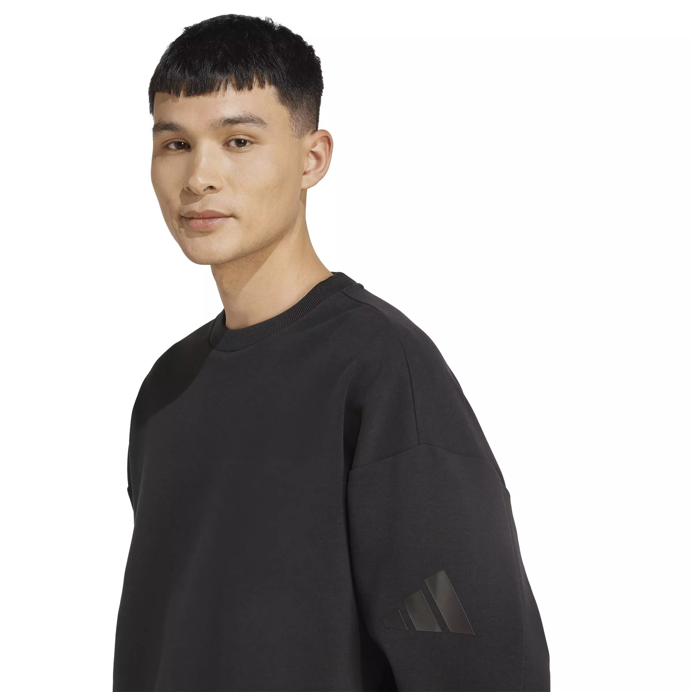 adidas Men's Soft Lux Sweatshirt - Black - BLACK