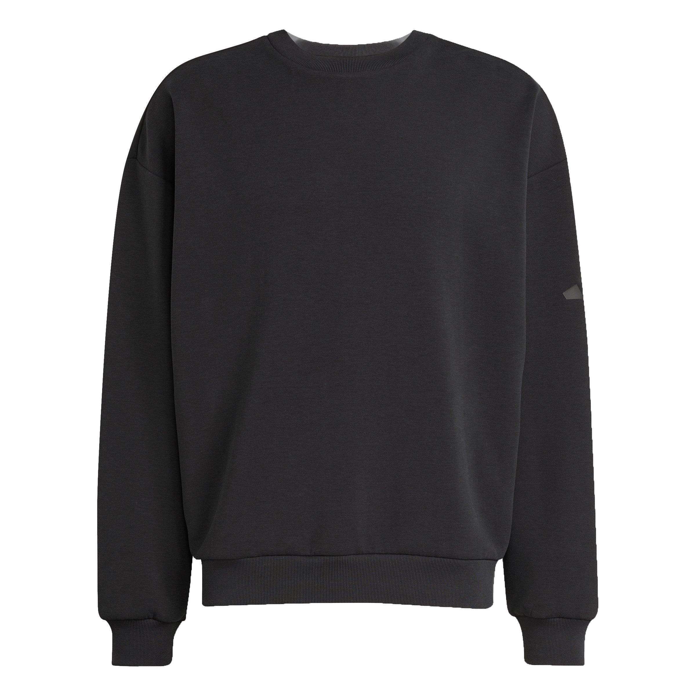 adidas Men's Soft Lux Sweatshirt - Black - BLACK Thumbnail View 6