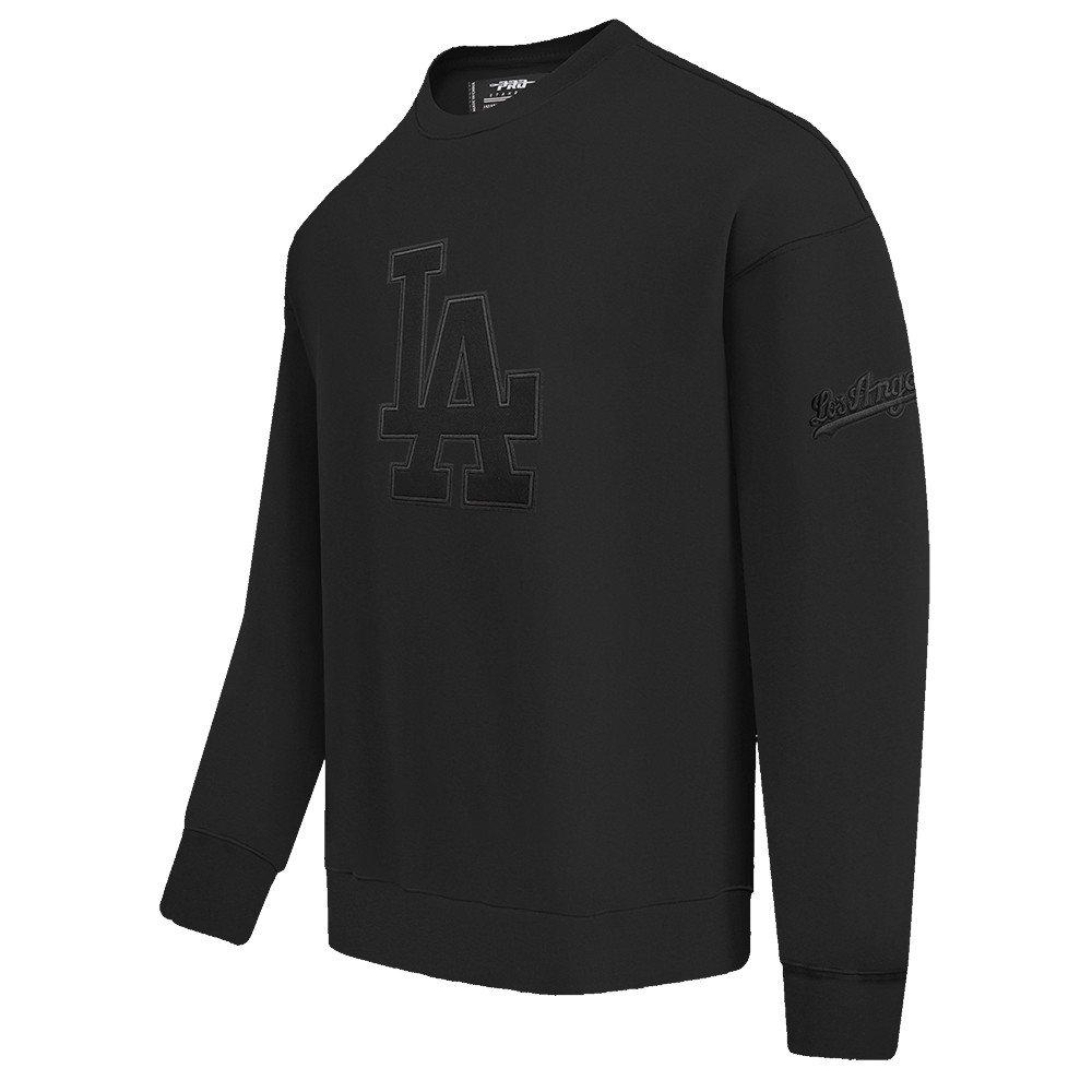 Pro Standard Men's MLB Los Angeles Dodgers Neutral Drop Shoulder Fleece Crewneck Sweatshirt - Black - BLACK