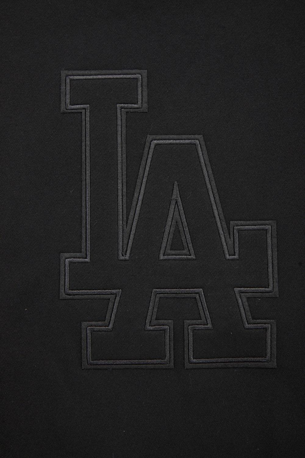 Pro Standard Men's MLB Los Angeles Dodgers Neutral Drop Shoulder Fleece Crewneck Sweatshirt - Black - BLACK