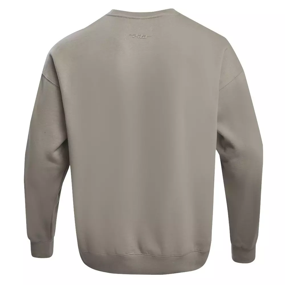 Pro Standard Men's MLB Los Angeles Dodgers Neutral Drop Shoulder Fleece Crewneck Sweatshirt - Taupe - TAUPE