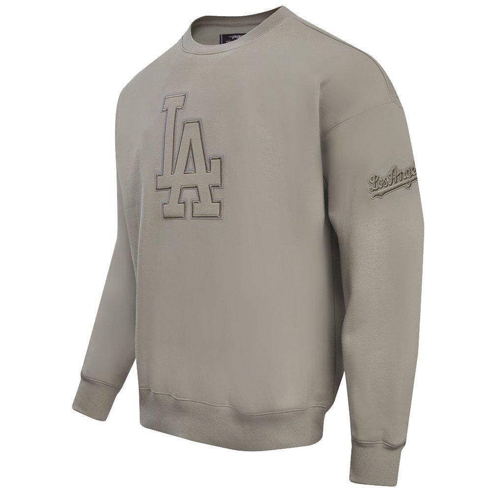 Pro Standard Men's MLB Los Angeles Dodgers Neutral Drop Shoulder Fleece Crewneck Sweatshirt - Taupe - TAUPE