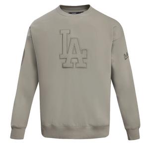 Pro Standard Men's MLB Los Angeles Dodgers Neutral Drop Shoulder Fleece Crewneck Sweatshirt - Taupe - TAUPE