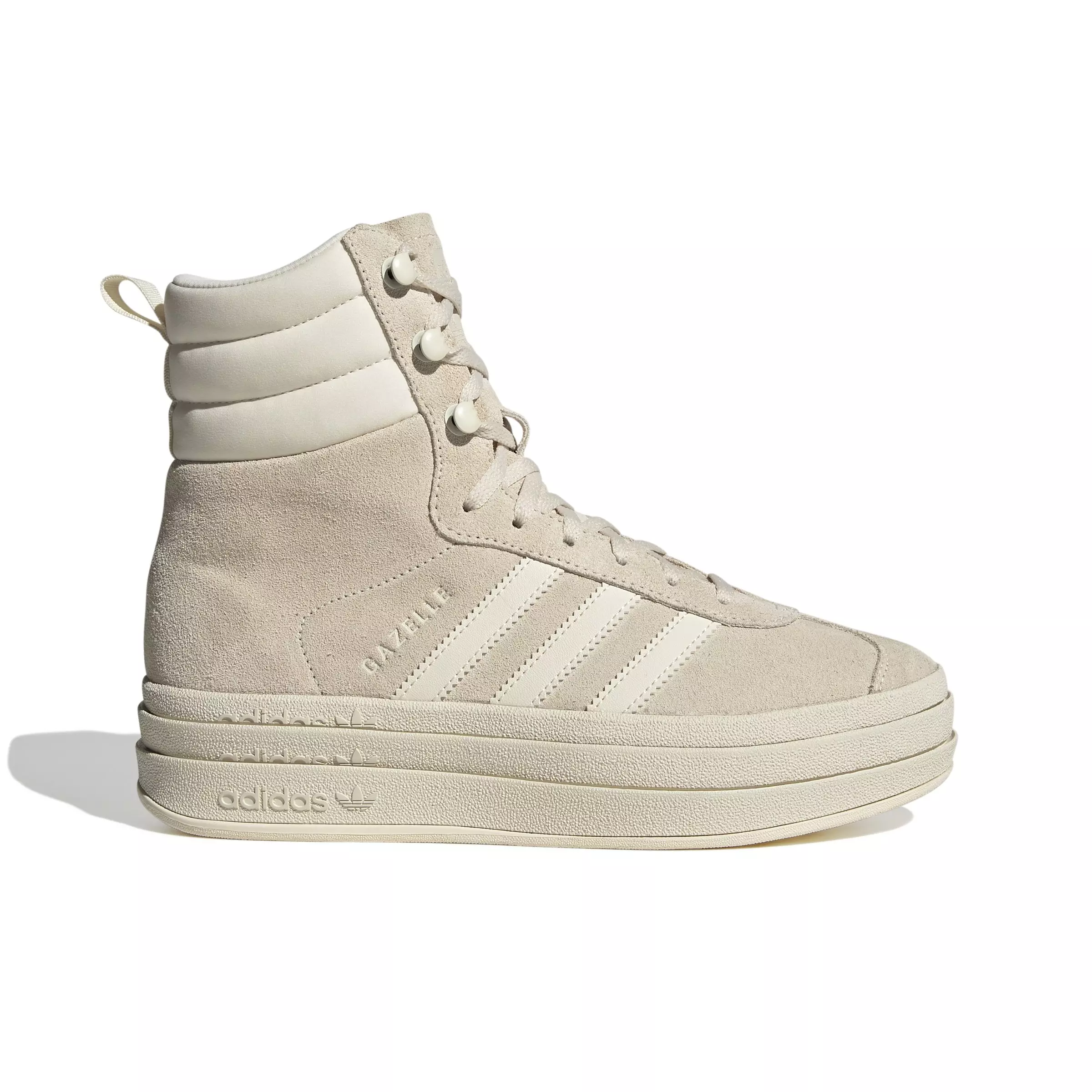 adidas Originals Gazelle "Wonder White/Wonder White/Wonder White" Women's Shoe - WHITE/WHITE/WHITE